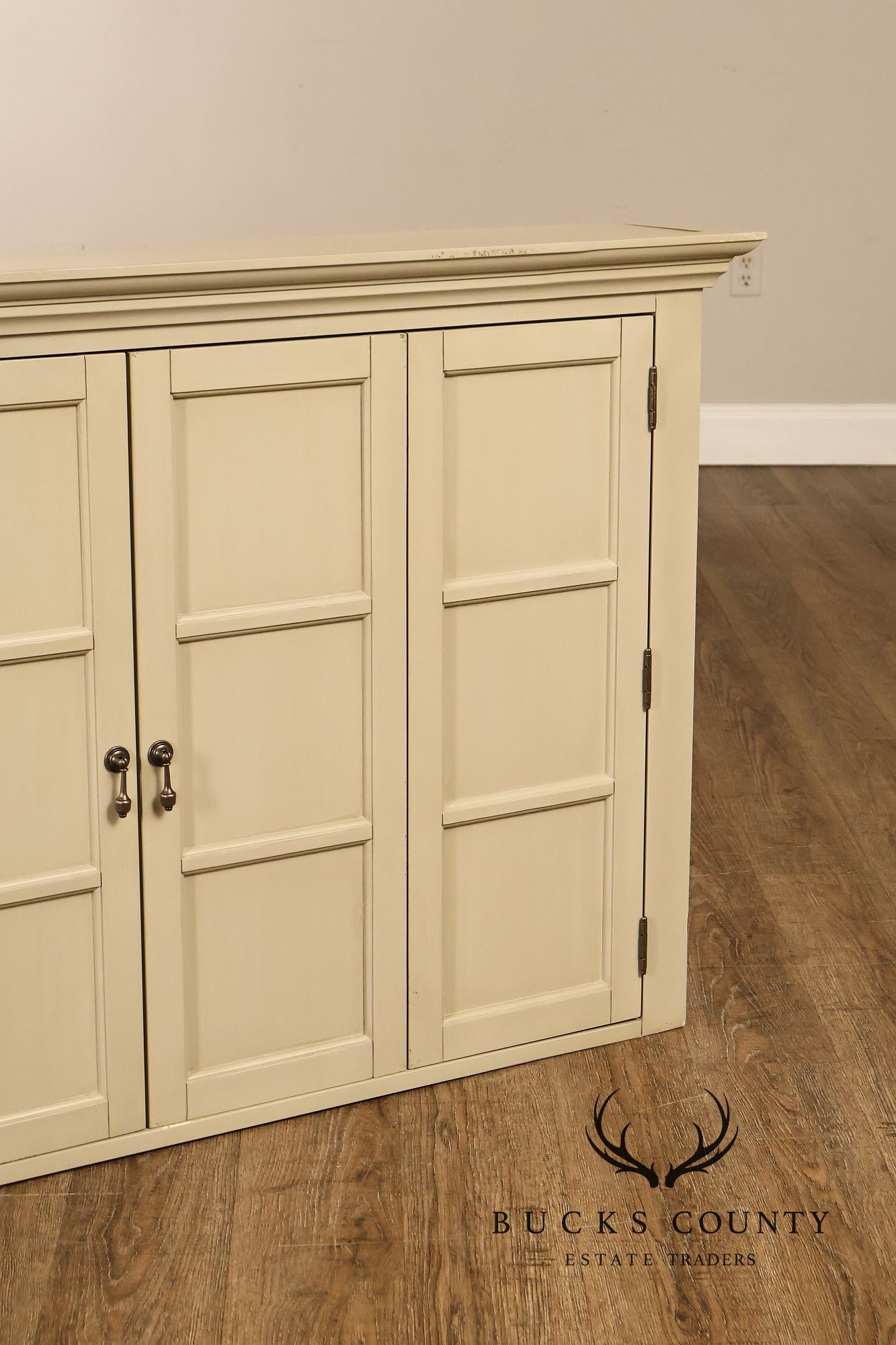 Vintage Ballard Designs Hughes Painted Media Console Cabinet