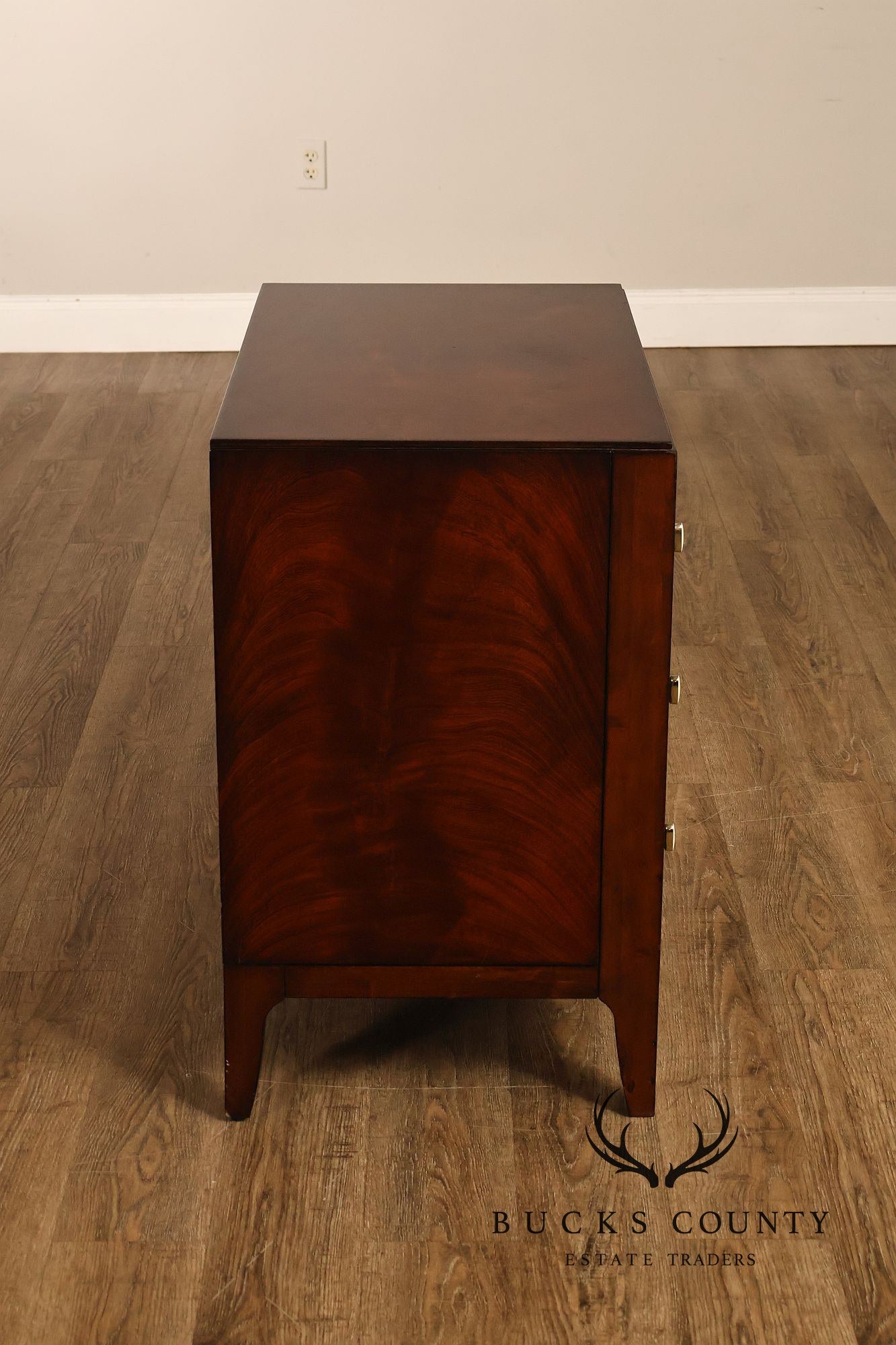 Caracole Art Deco Style Pair of Mahogany Chest Nightstands