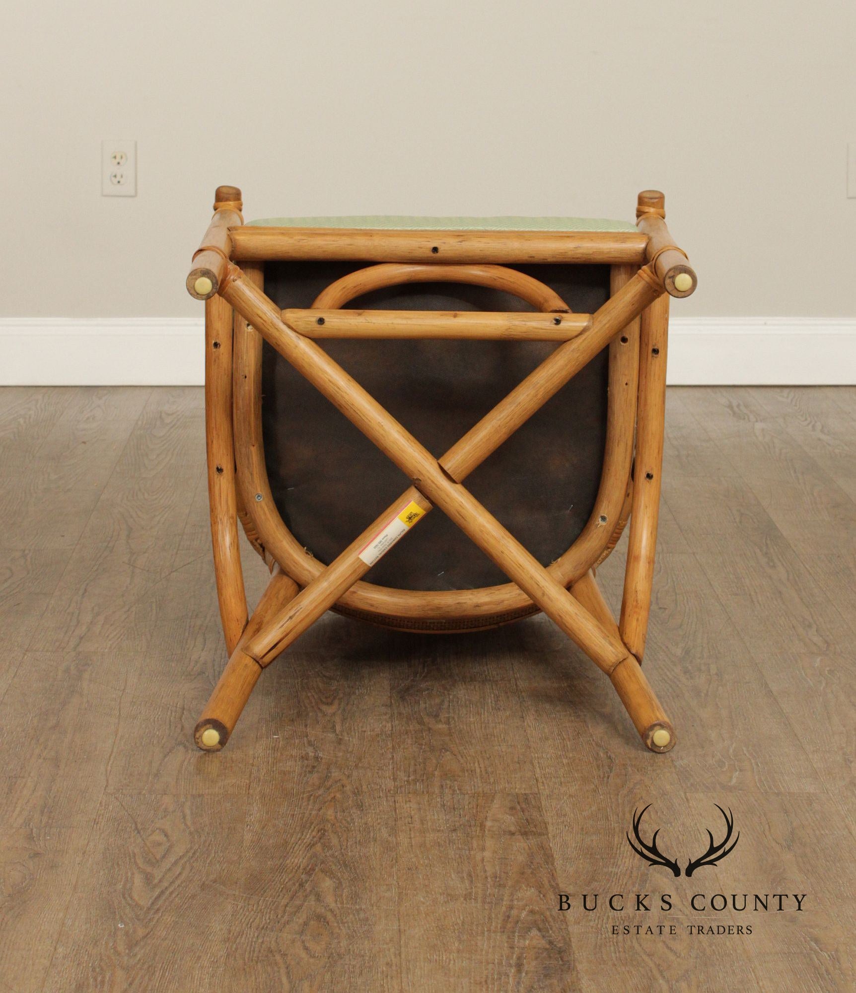 Hollywood Regency Rattan Lounge Chair