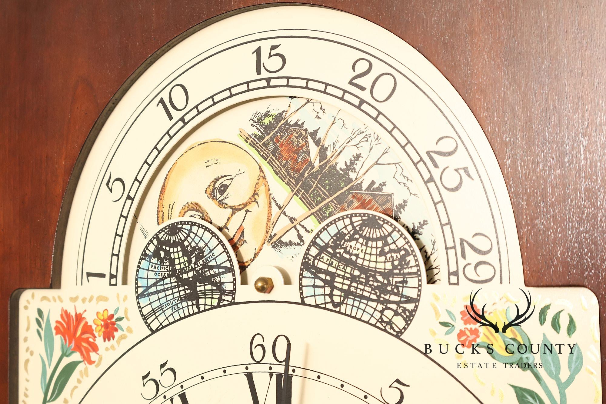 Sligh John Goddard Cherry Newport Tall Cased Grandfather Clock