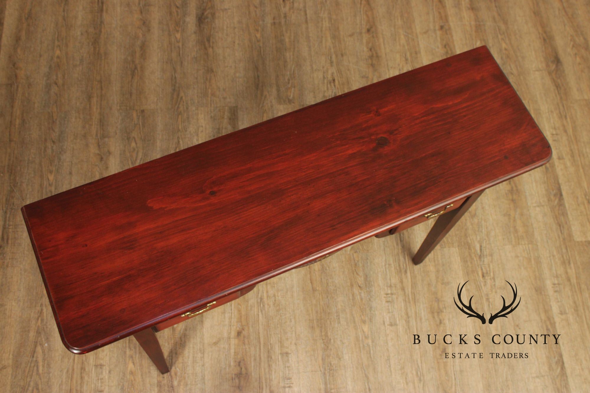 Georgian Style Shell Carved Narrow Console Table