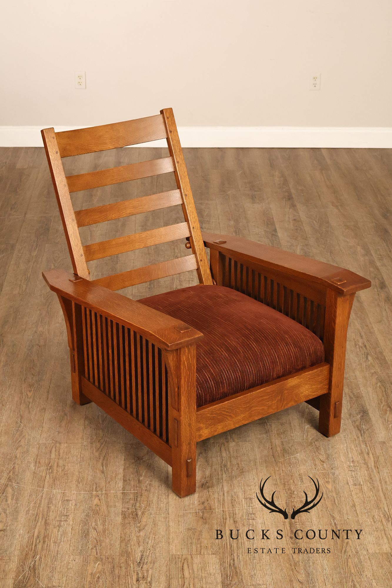 Stickley Mission Collection Oak Spindle Morris Chair