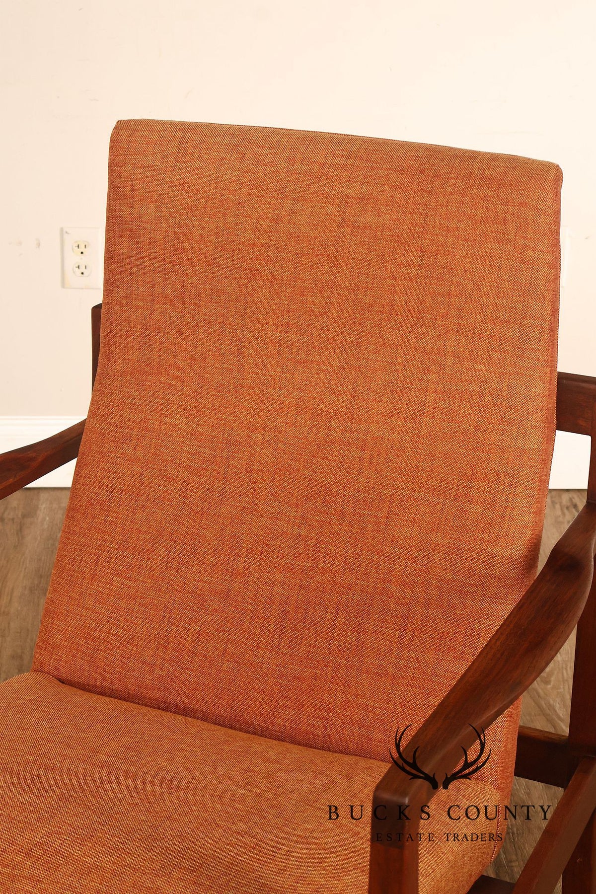 Jens Risom Mid Century Modern 'Floating' Walnut Armchair