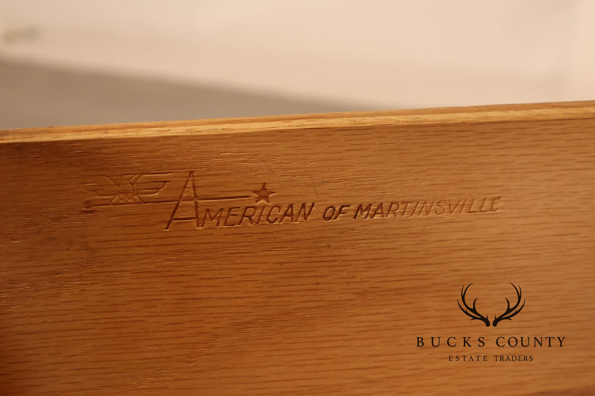 American Of Martinsville Pair Of Faux Bamboo Two-Drawer Nightstands