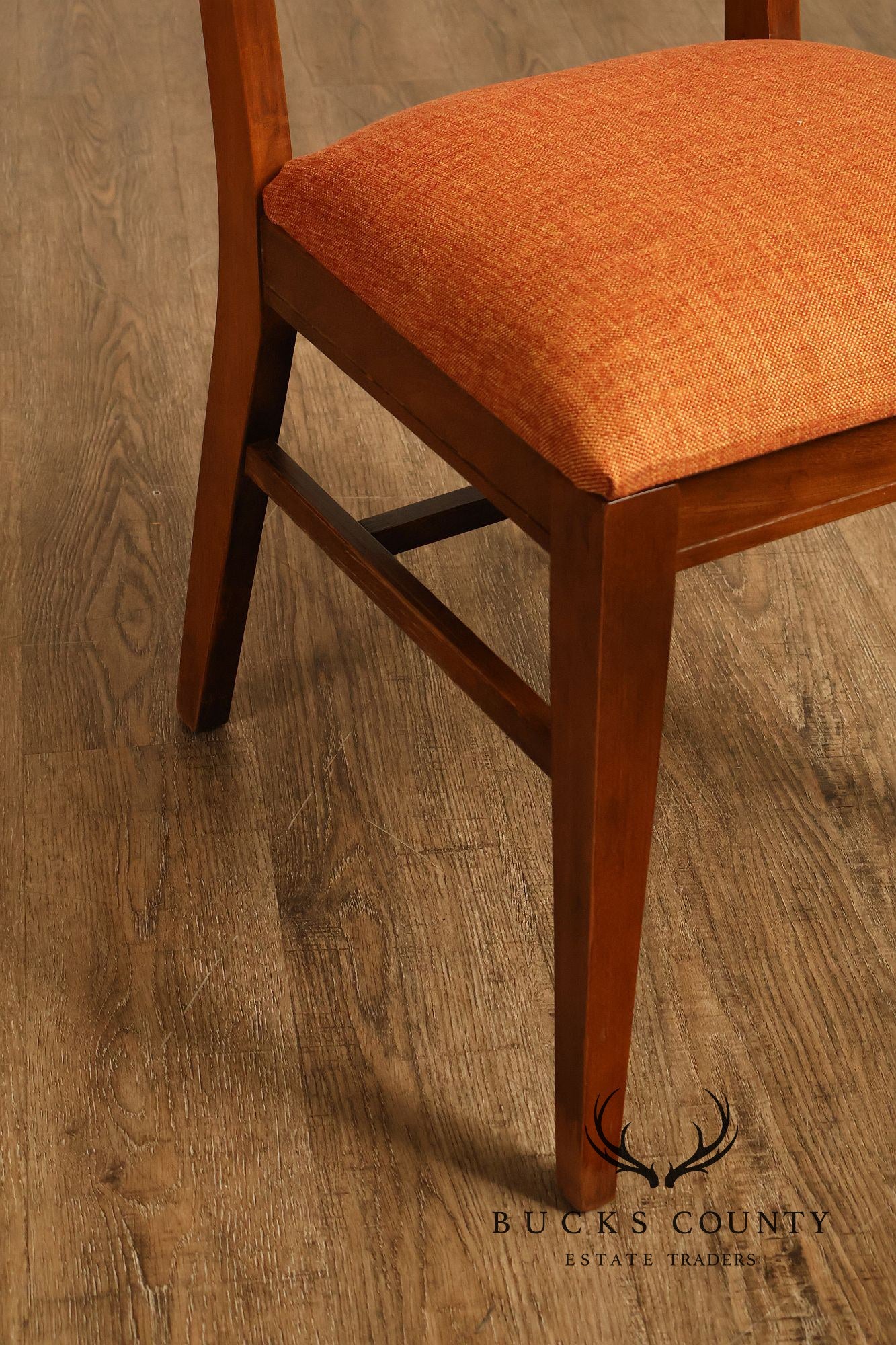 Mid Century Modern Set Of Four Walnut Dining Chairs