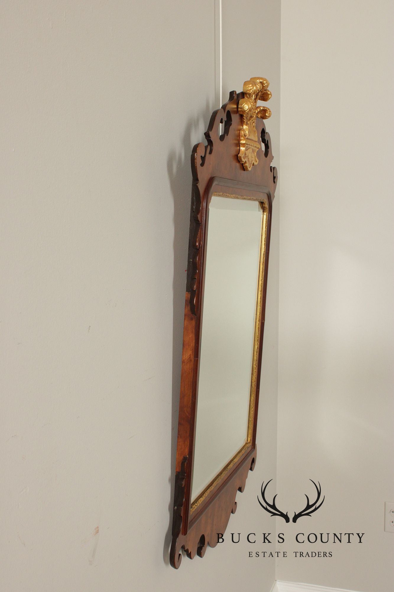 Friedman Brothers Colonial Williamsburg Burlwood Wall Mirror