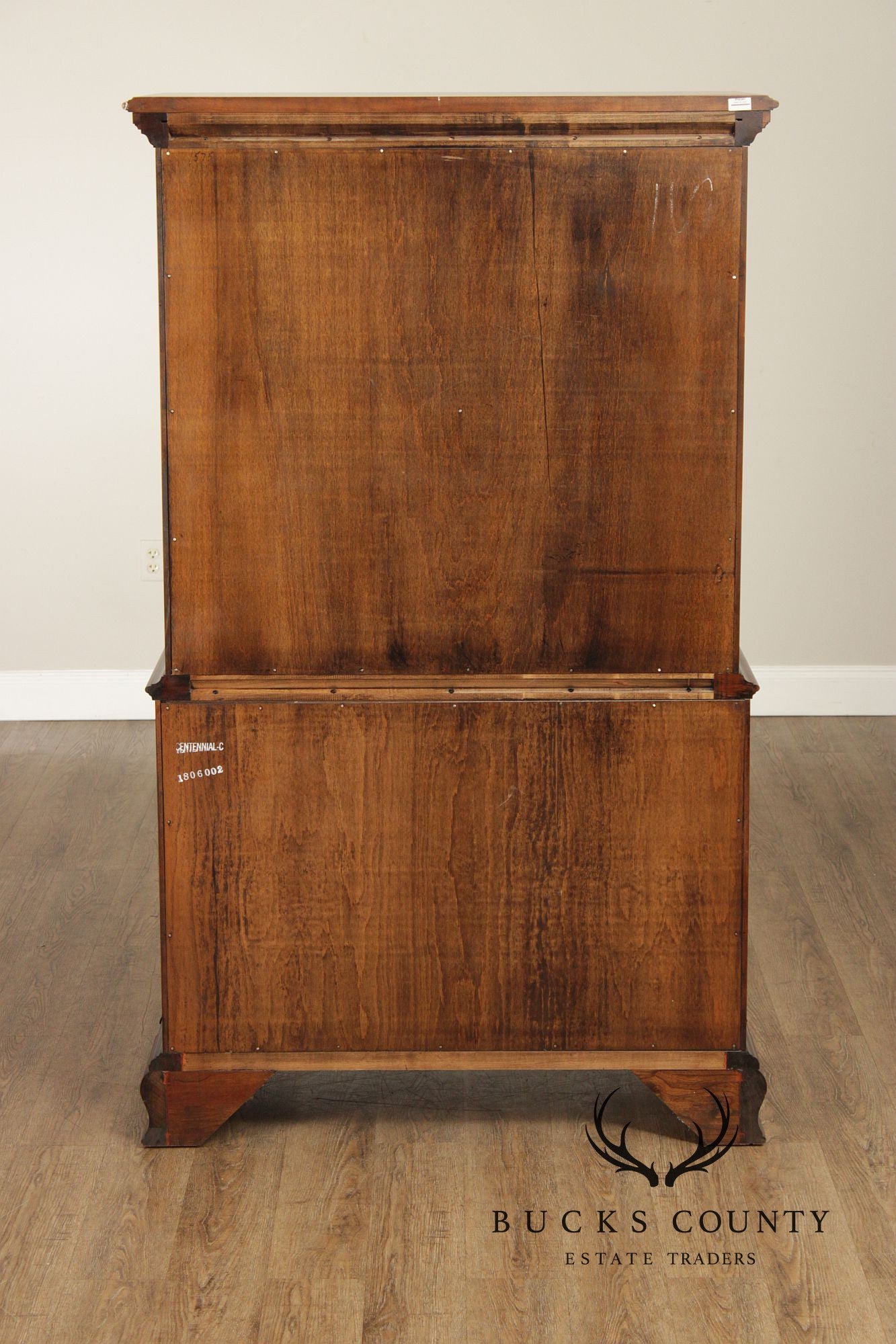 Statton Chippendale Style Cherry Tall Chest On Chest