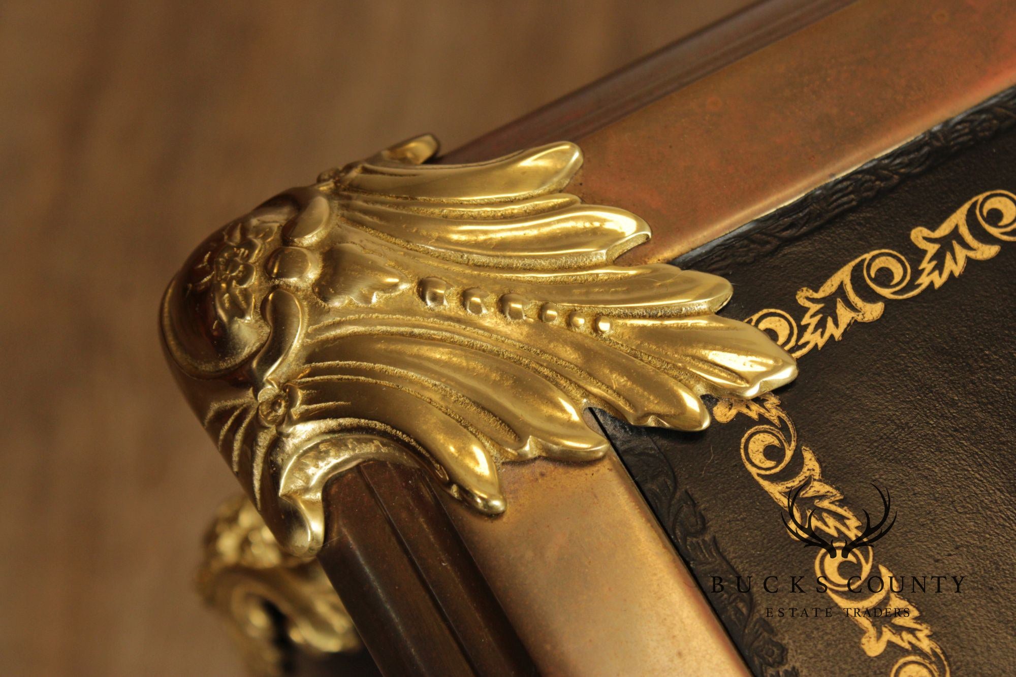 Baker Furniture Napoleon II Style Leather Top Writing Desk