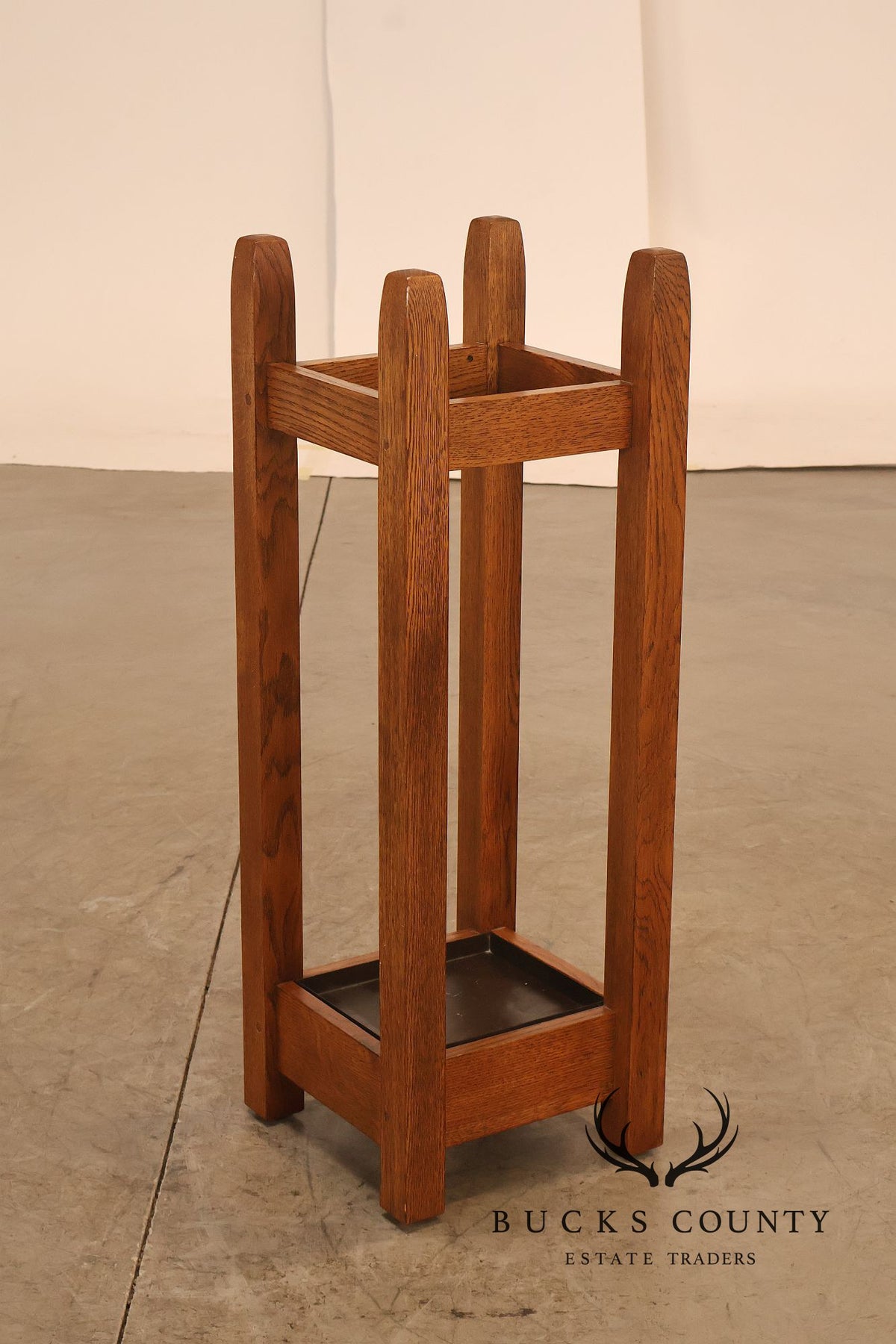 Stickley Mission Collection Oak Umbrella Stand