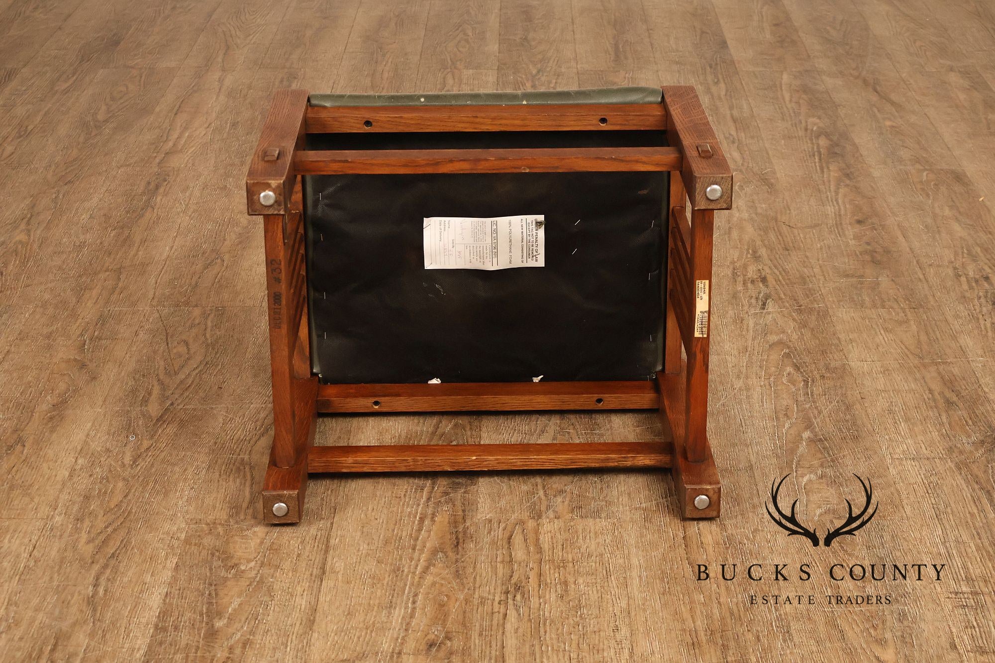 Stickley Mission Collection Oak Bent Arm Morris Chair and Ottoman