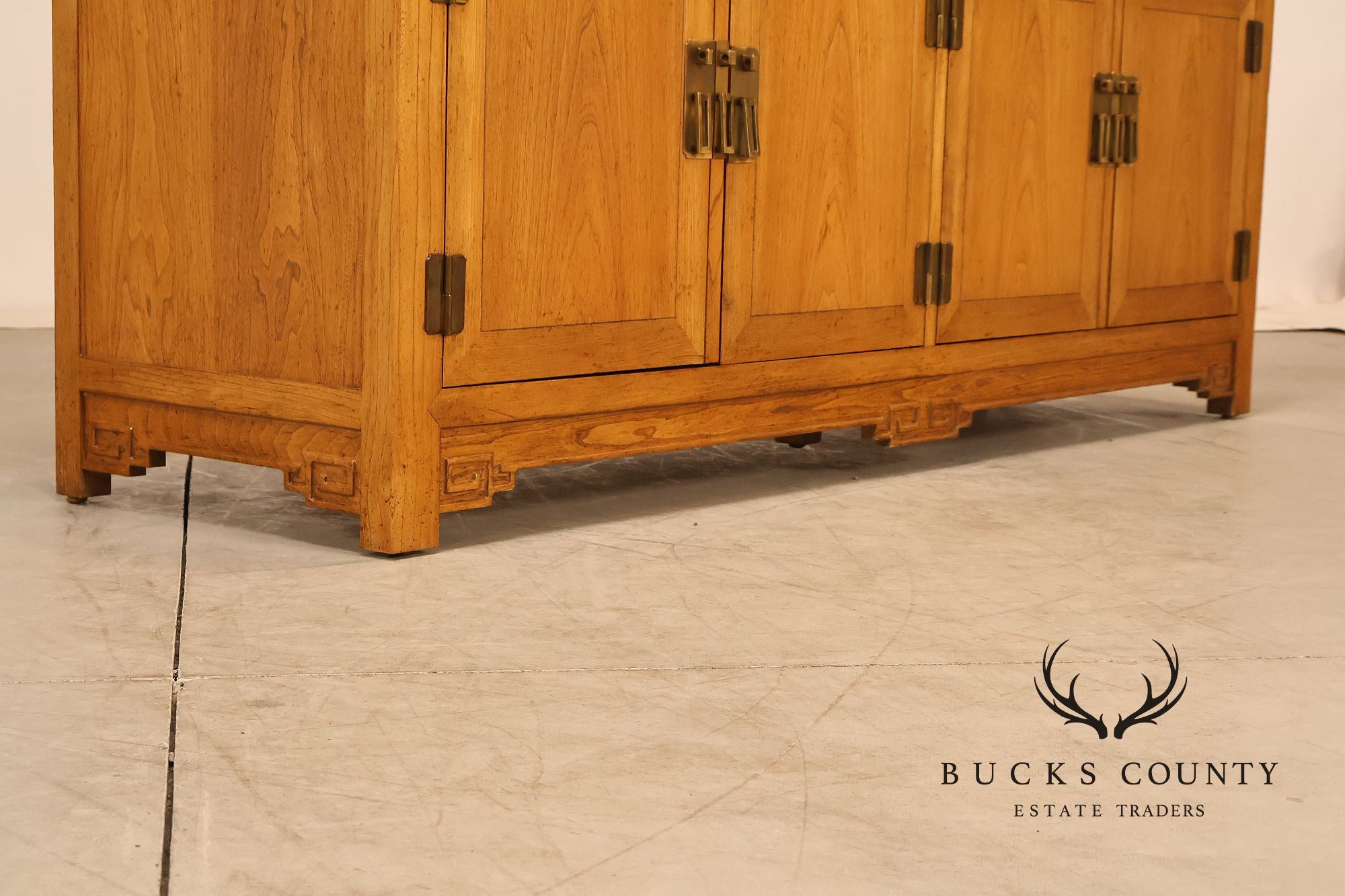 Baker Asian Style Hardwood Credenza Buffet Sideboard