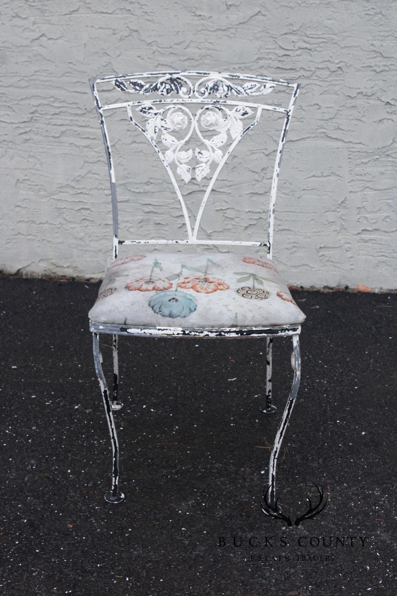 Vintage Five-Piece Wrought Iron Patio Dining Set