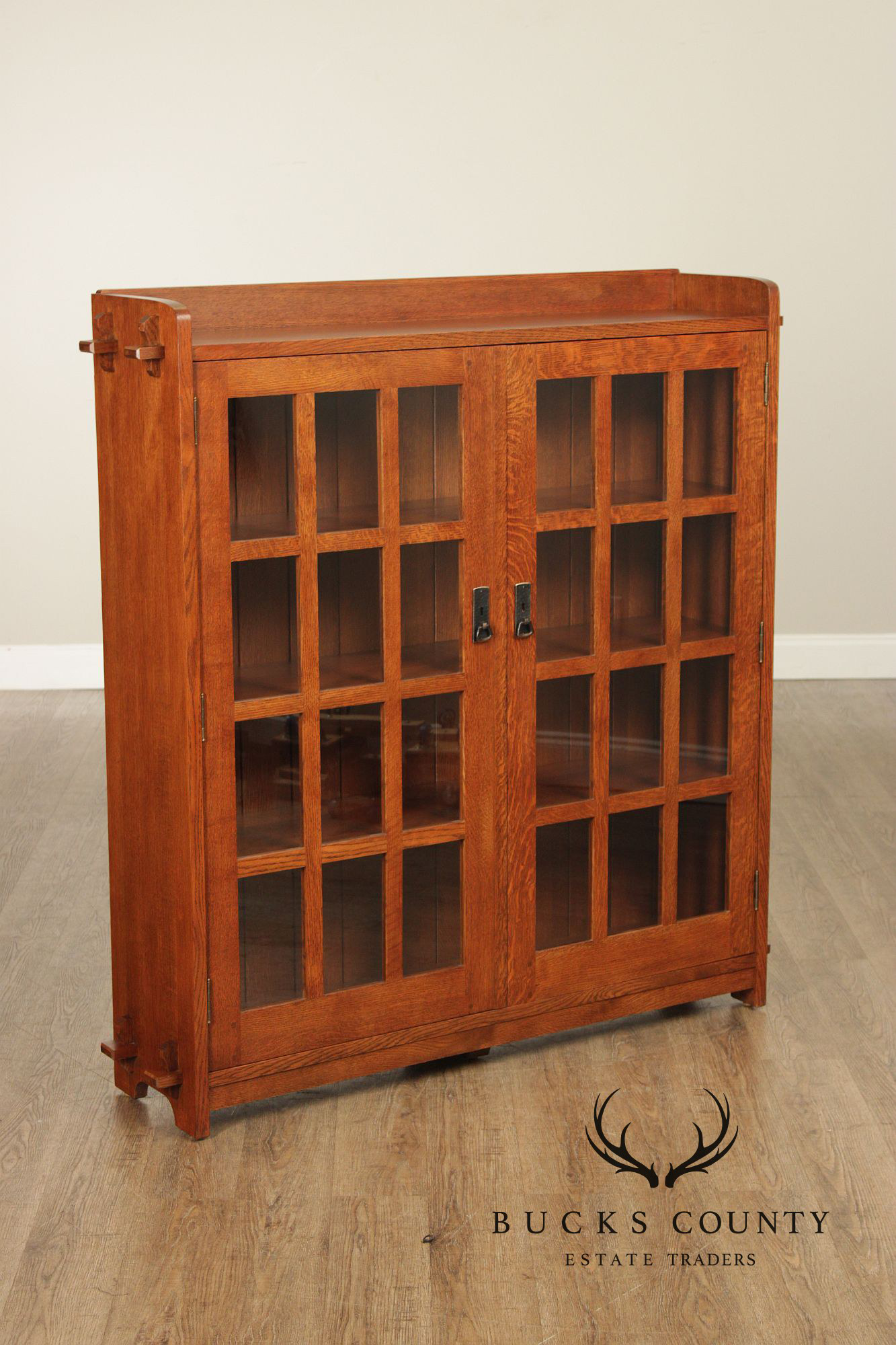 Stickley Mission Collection Oak Two Door Bookcase