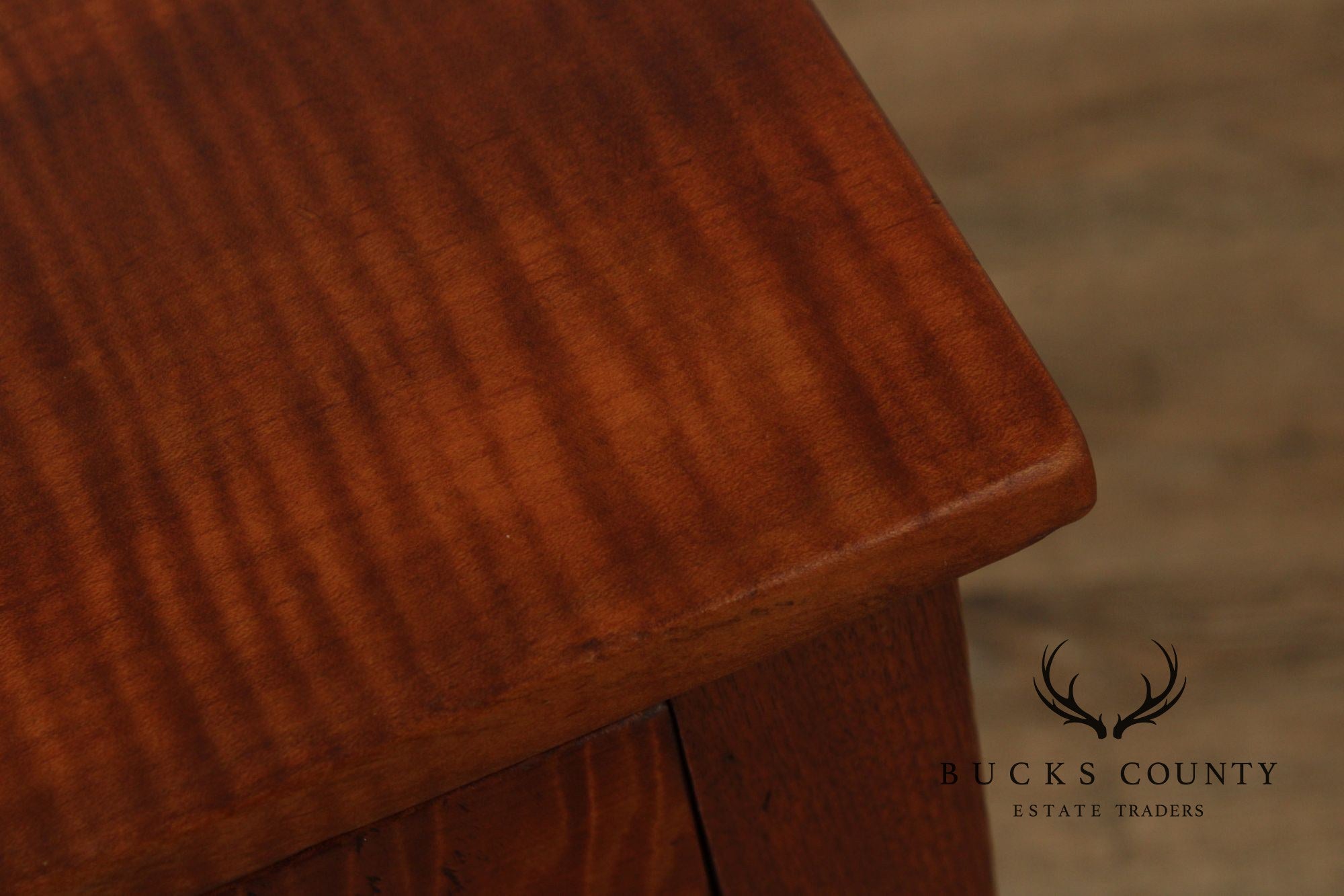 Antique Sheraton Tiger Maple And Walnut Side Table