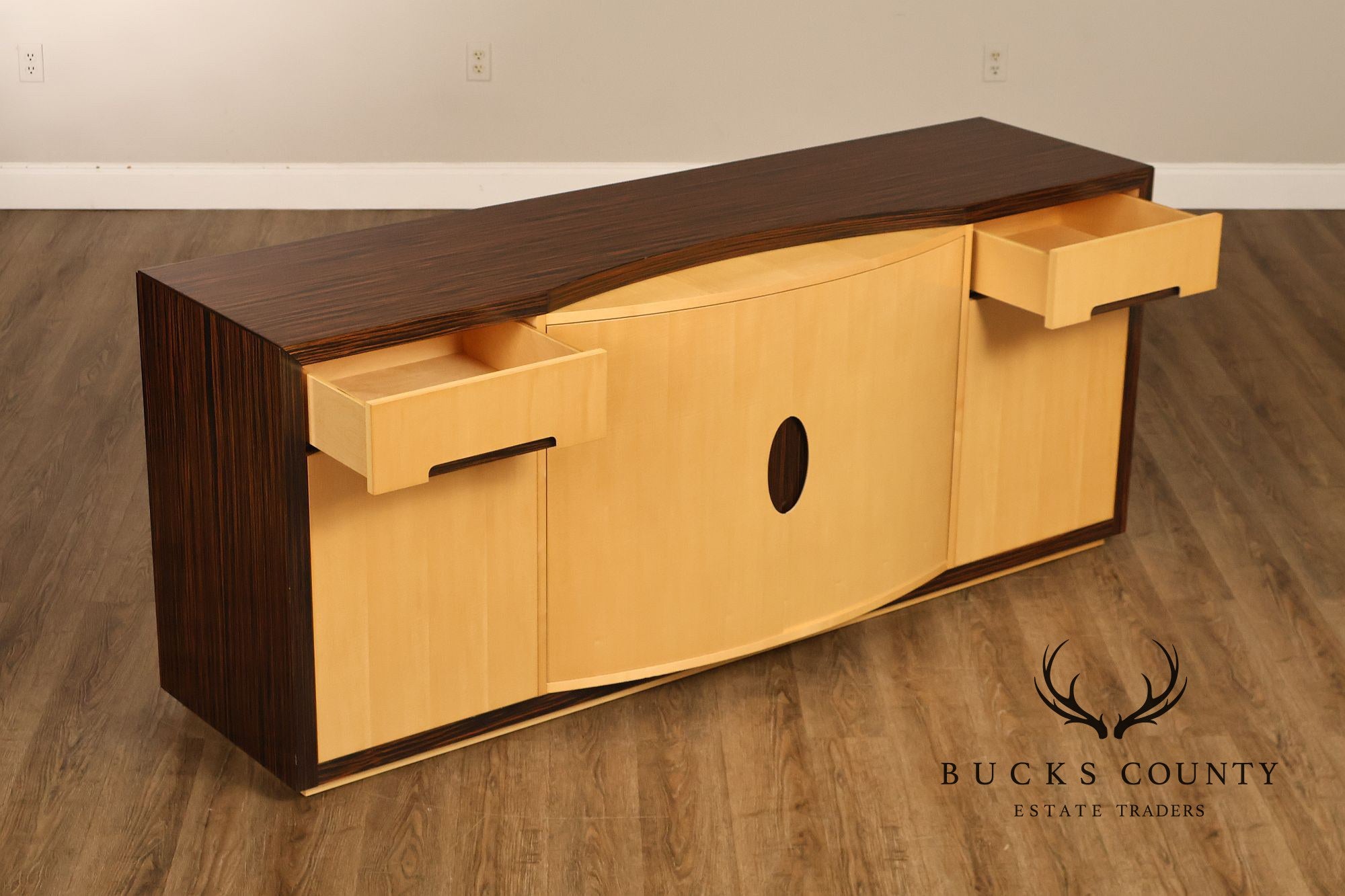Giorgio Collection Italian Art Deco Style Mixed Wood Sideboard