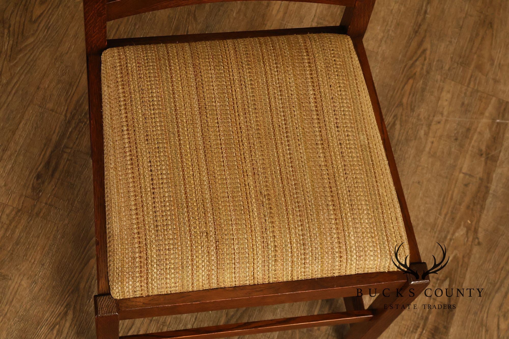 Stickley Mission Collection Pair of Oak Spindle Side Dining Chairs
