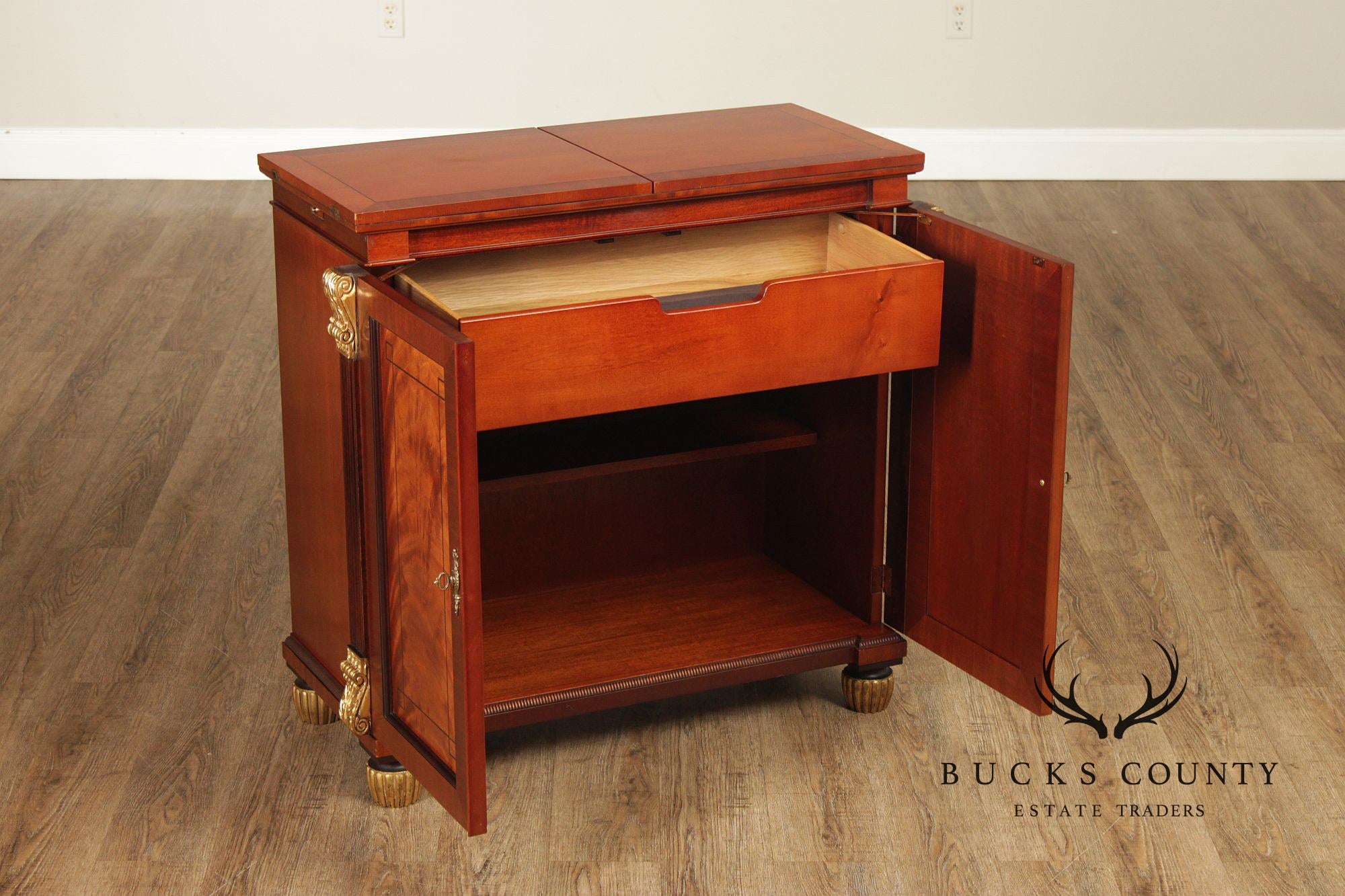 Baker Empire Style Mahogany Server
