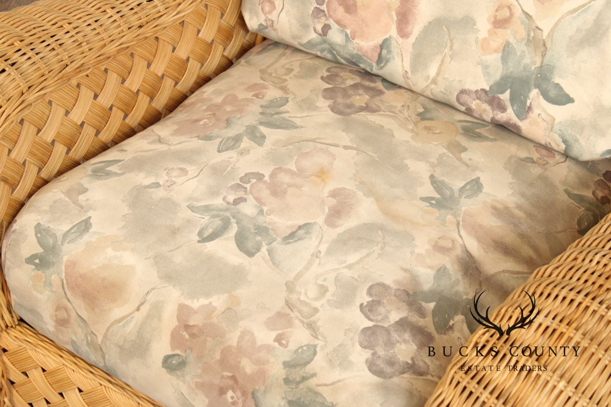 Quality Vintage Wicker Lounge Armchair