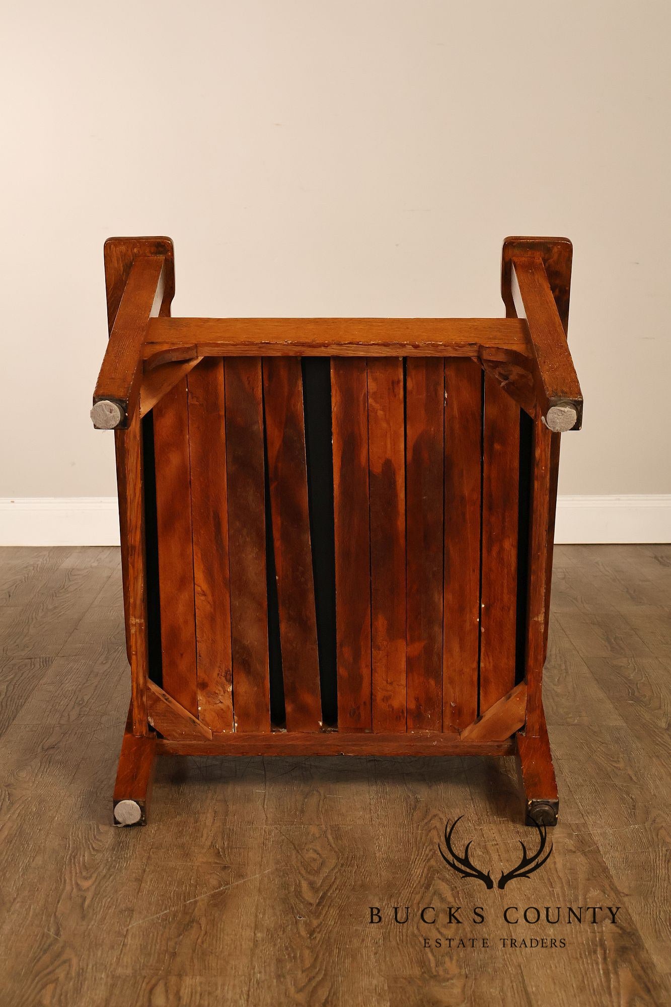 Antique Stickley Brothers Mission Oak Adjustable Morris Chair