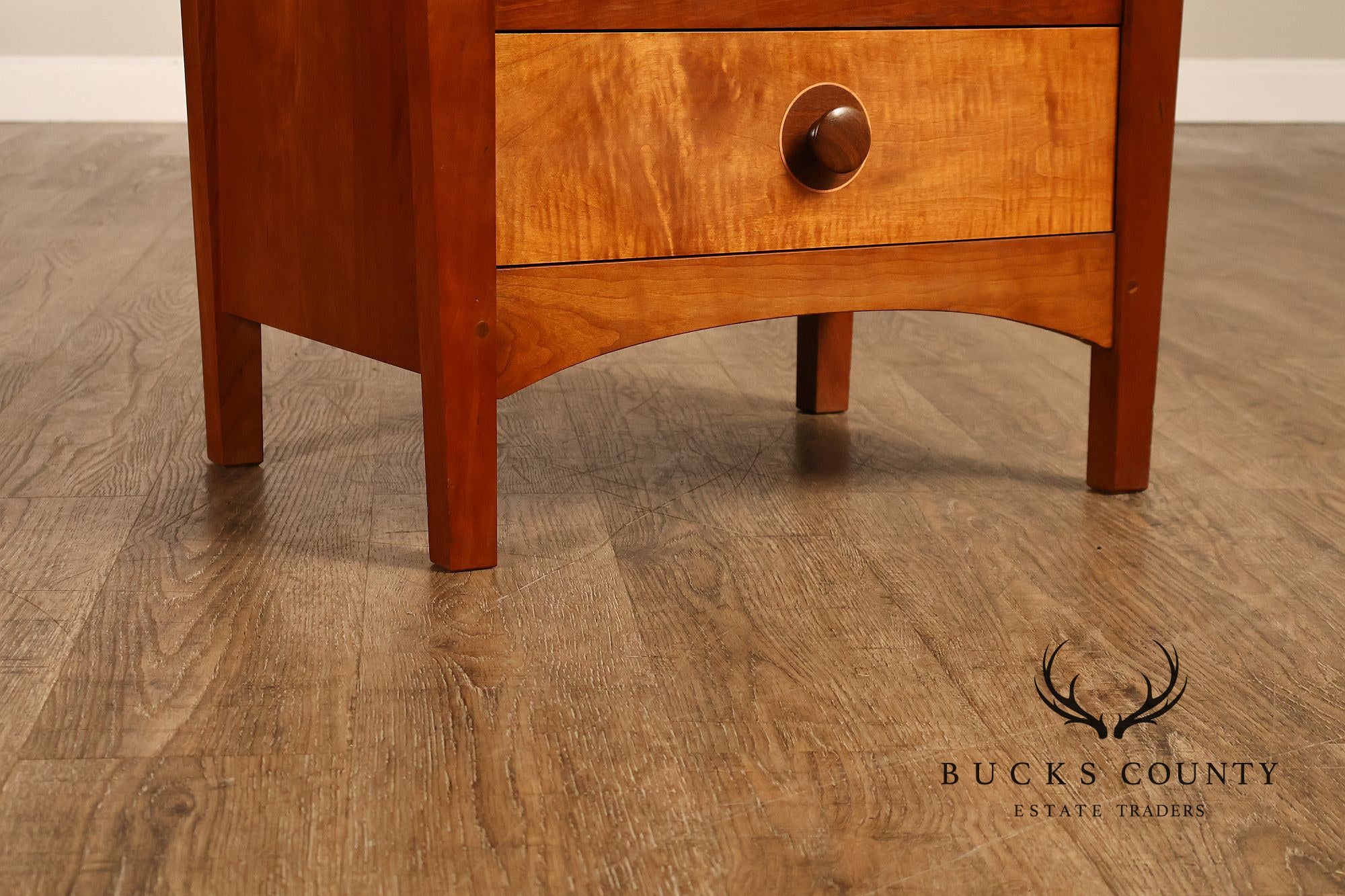 Stickley Mission Collection Harvey Ellis Cherry Three Drawer Nightstands