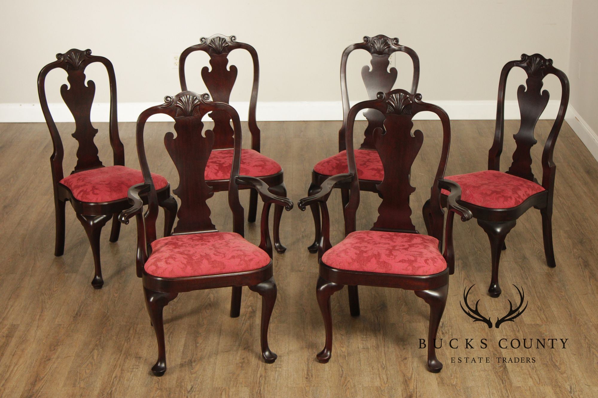 Stickley Colonial Williamsburg Set Of Six Mahogany Dining Chairs