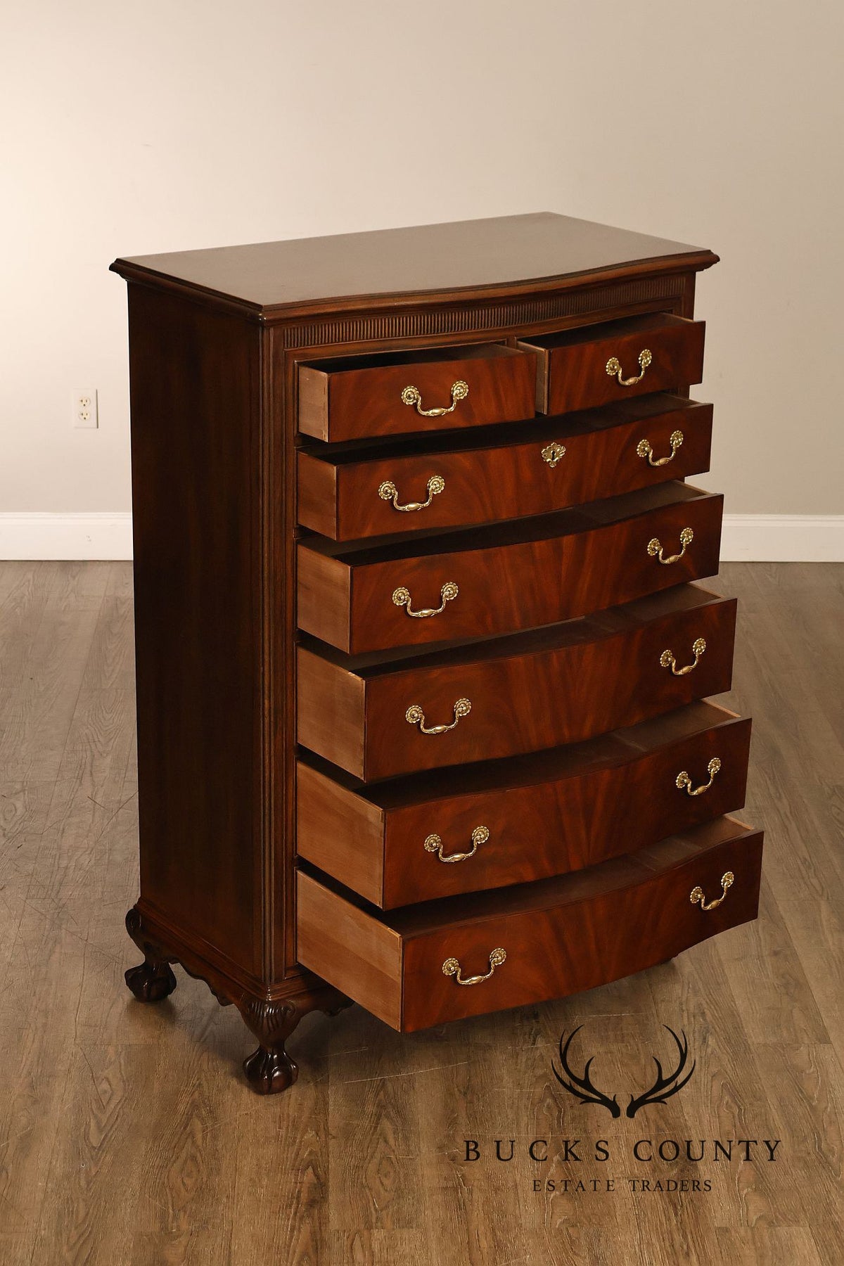 Drexel Heritage Heirlooms Collection Mahogany Tall Chest of Drawers