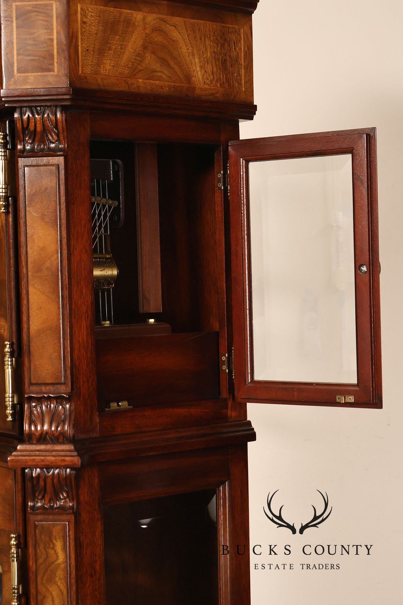Sligh Mahogany Inlaid Grandfather Clock