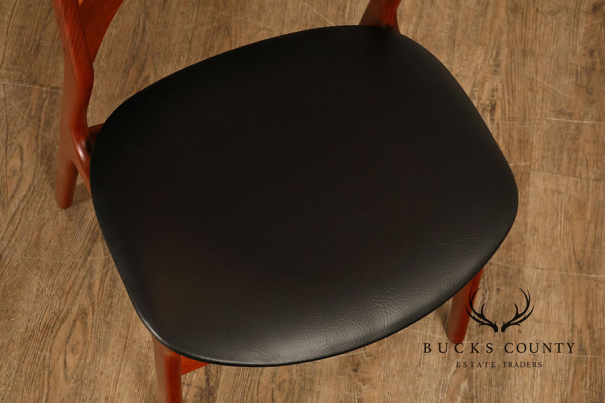 Danish Mid Century Modern Erik Buch Teak Desk Chair