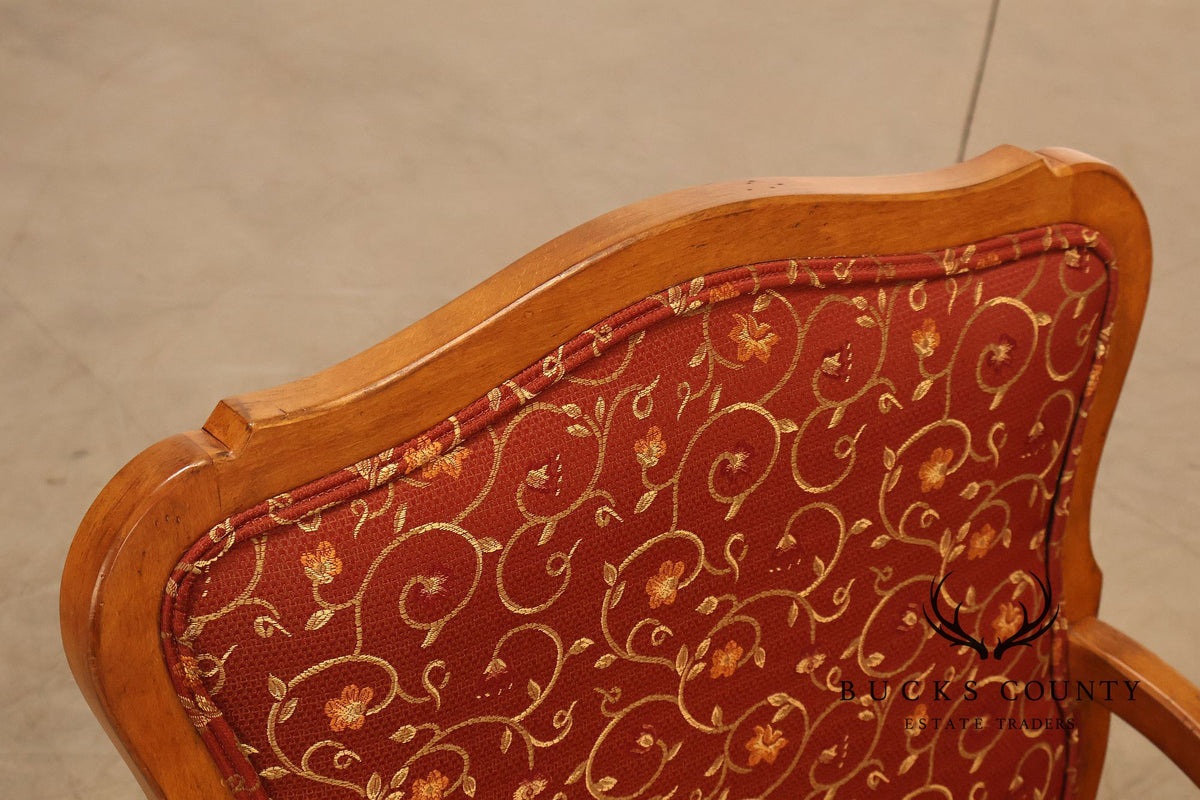 Highland House Pair Of Genevieve French Country Upholstered Lounge Chairs