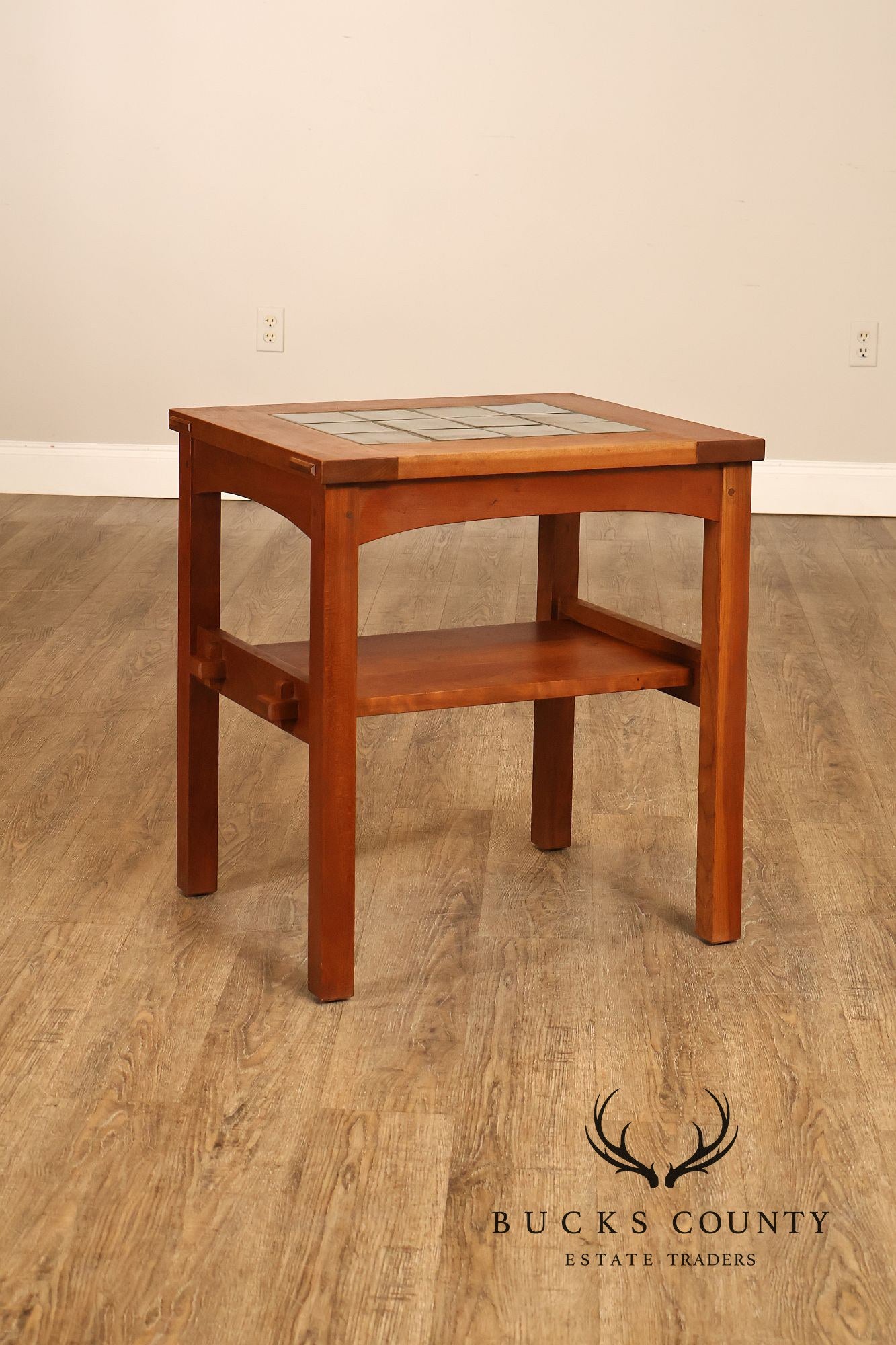 Stickley Mission Collection Tile Top Cherry End Table
