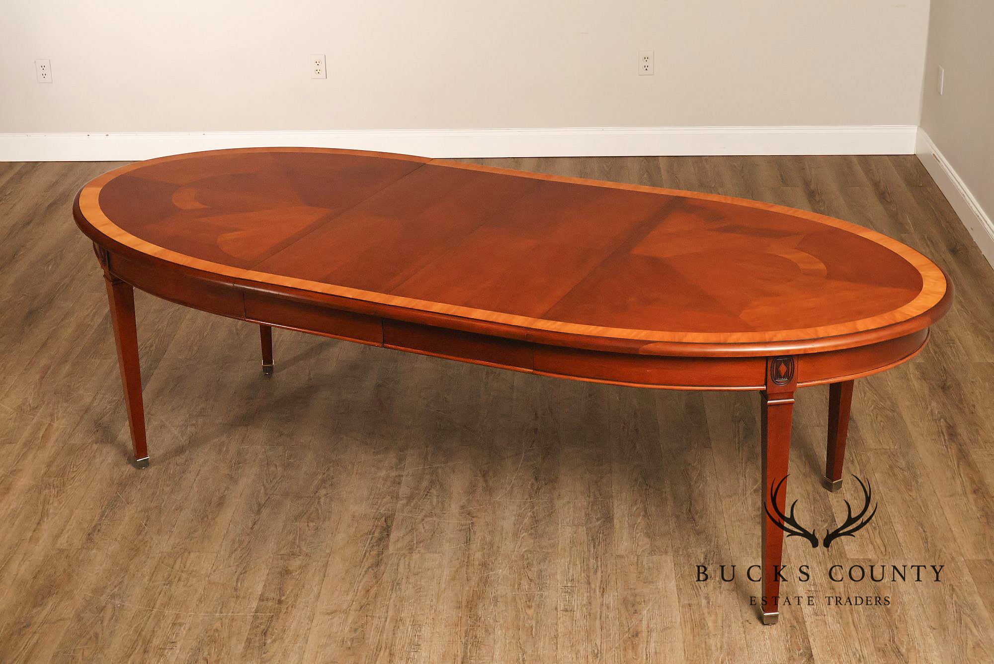 Harden Oval Cherry Banded Dining Table With Two Leaves