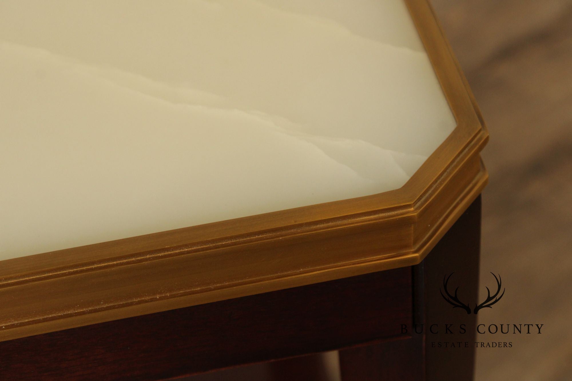 Hickory Chair Onyx Top Mahogany 'Austell' Side Table