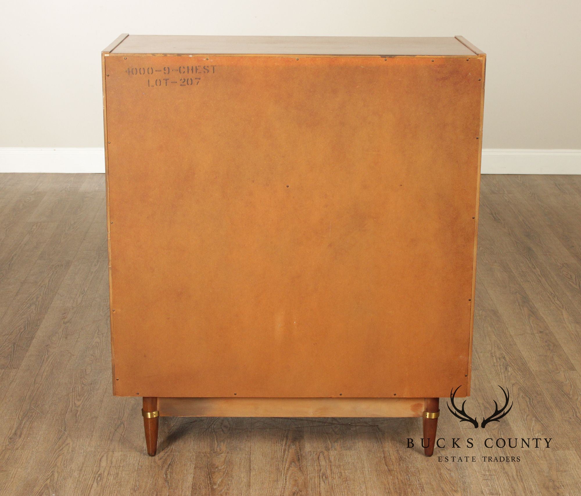 Merton Gershun For American Of Martinsville Mid-Century Modern Walnut Louvered Tall Chest