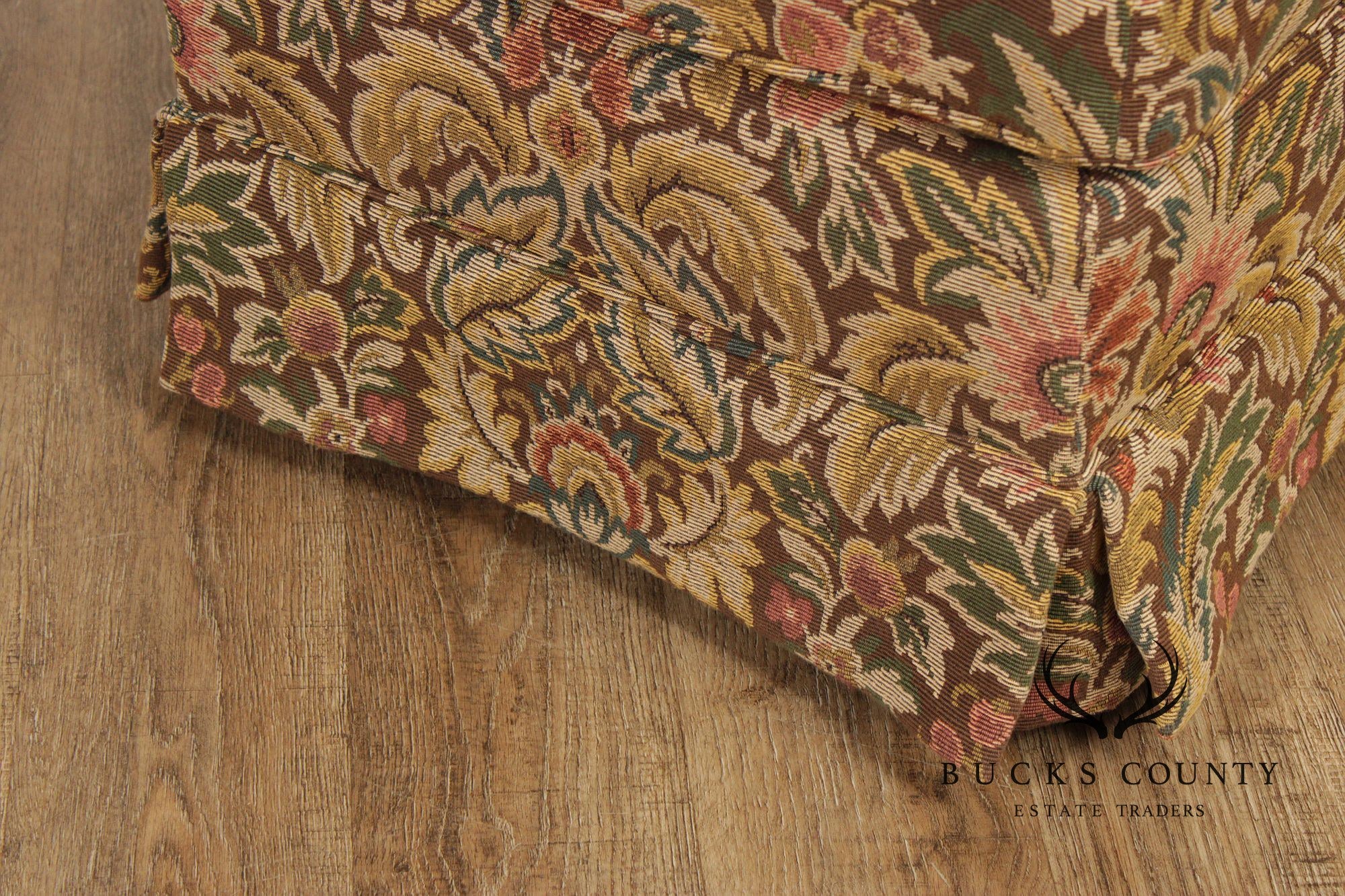 TRS Furniture Traditional Floral Upholstered Club Chair And Ottoman