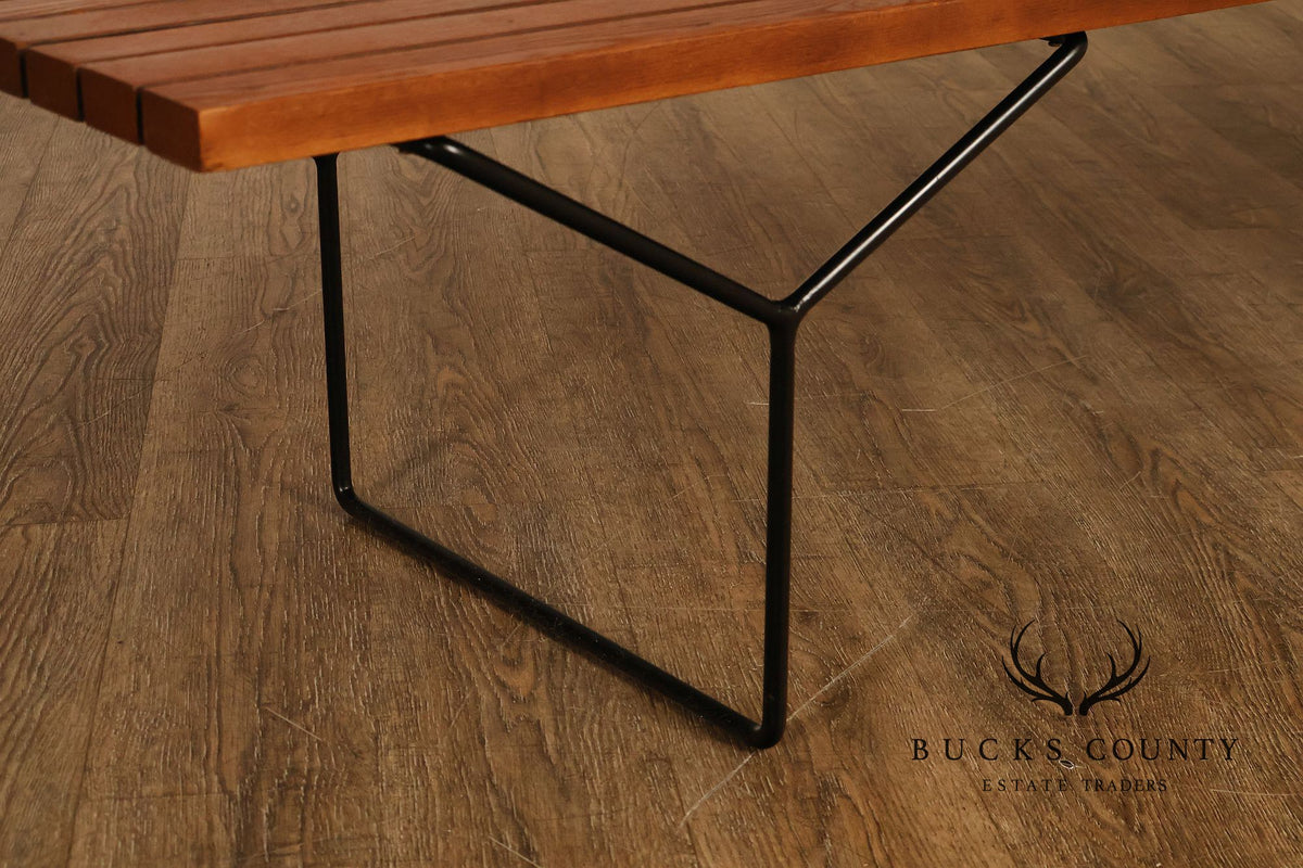 Knoll Mid Century Modern 'Bertoia' Teak Bench