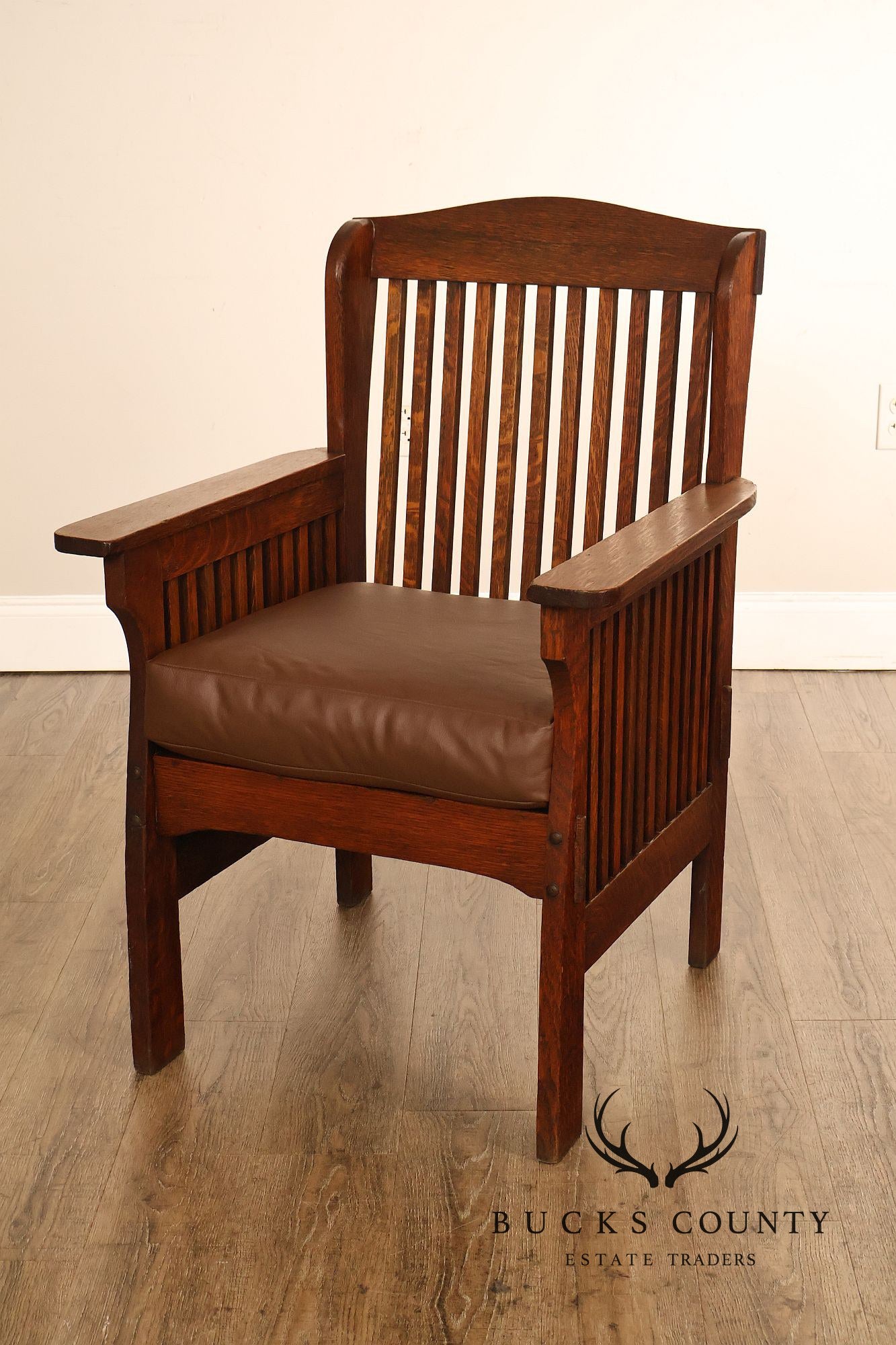 Michigan Chair Company Arts And Crafts Oak Armchair