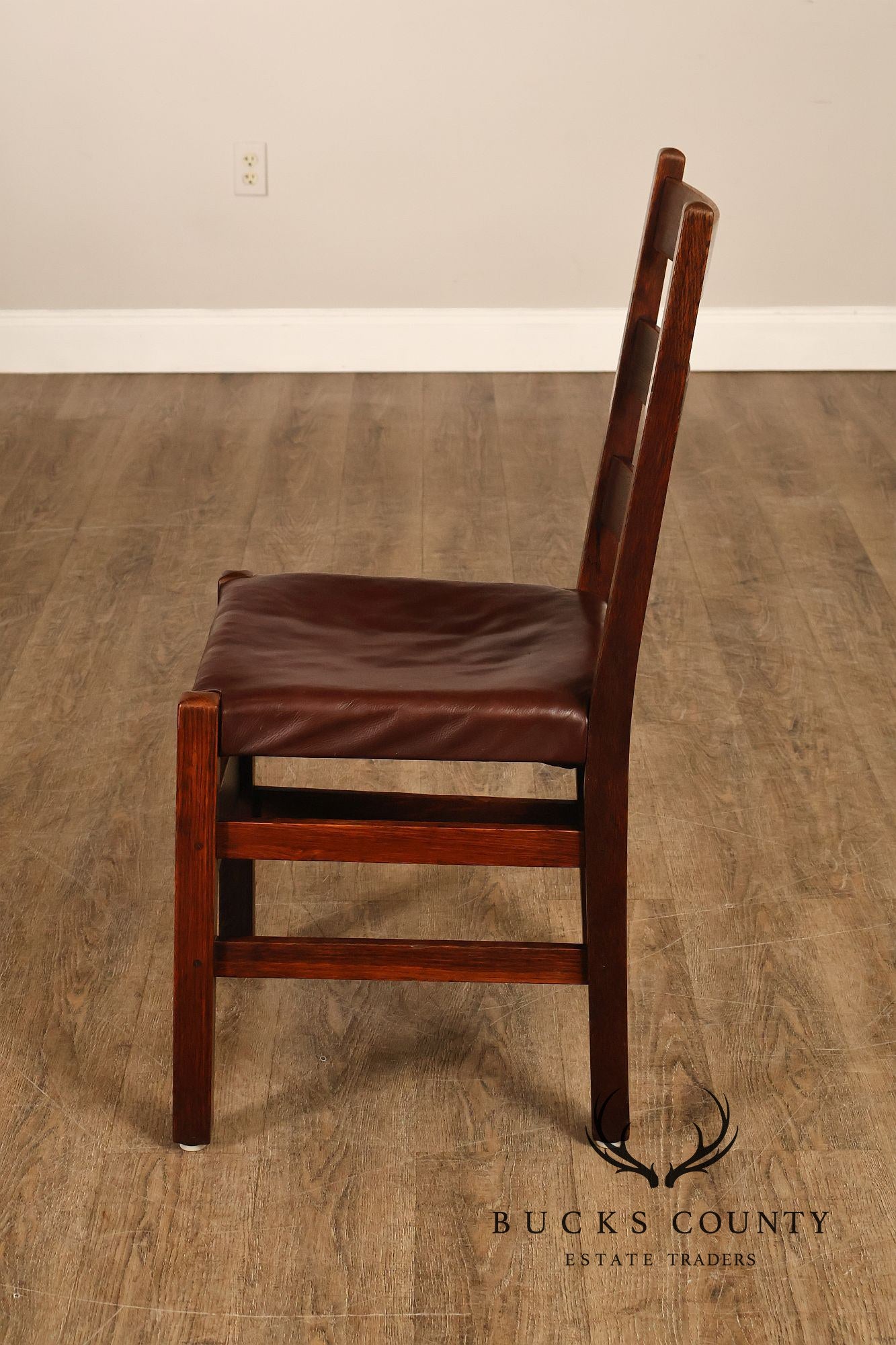 Antique Gustav Stickley No. 306 1/2 Oak Dining Chairs Set Of Seven