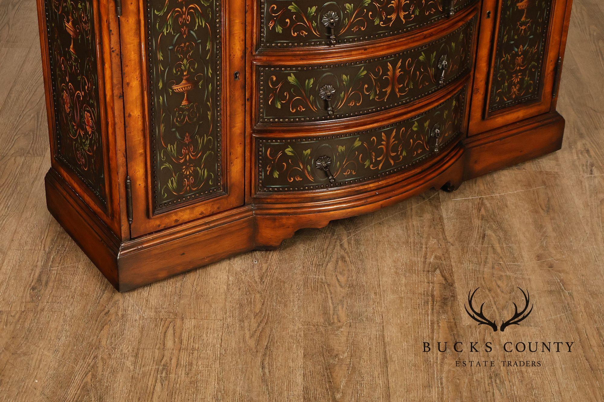 Theodore Alexander Decorated Chest With Drawers And Cabinet Doors