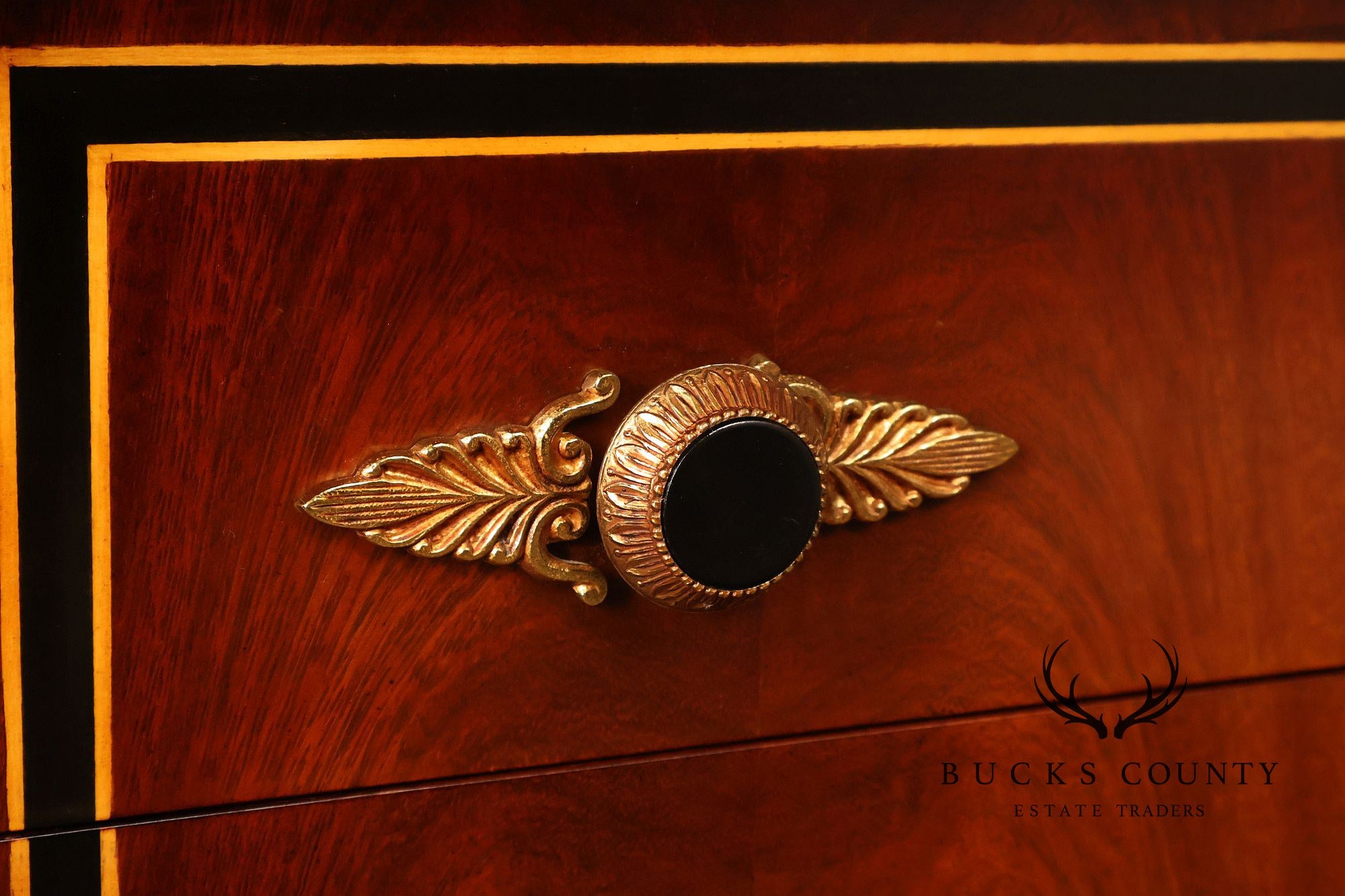 Mariner Neoclassical Empire Style Mahogany Ten Drawer Dresser