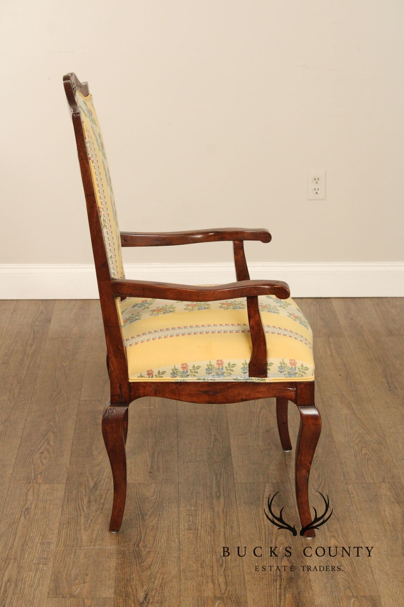 Guy Chaddock French Country Style Set Of Eight Ladder Back Dining Chairs