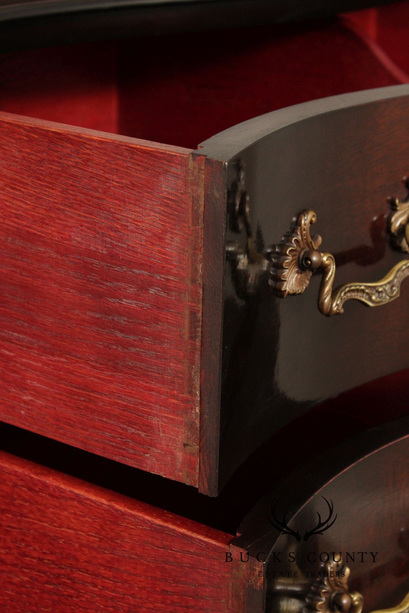 Vintage 1940s Mahogany Tall Chest