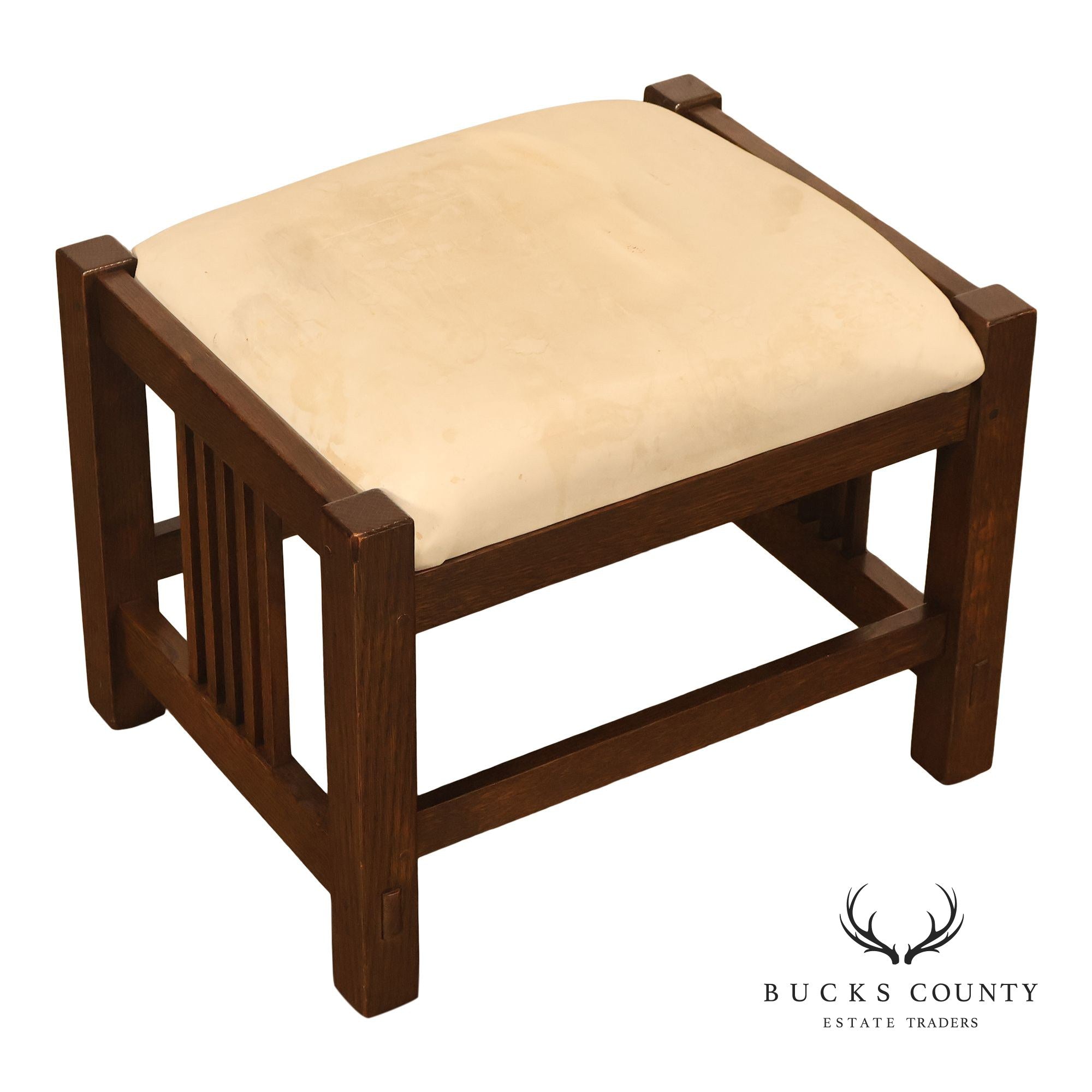 Stickley Mission Collection Oak Spindle Footstool