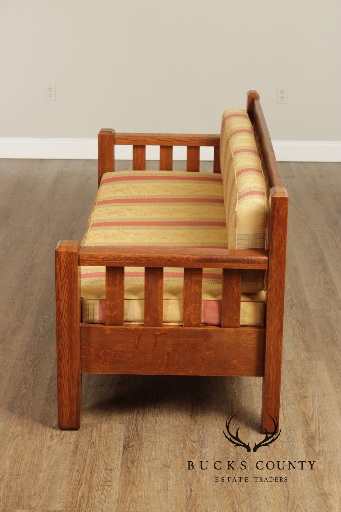 Antique Mission Style Oak Sofa