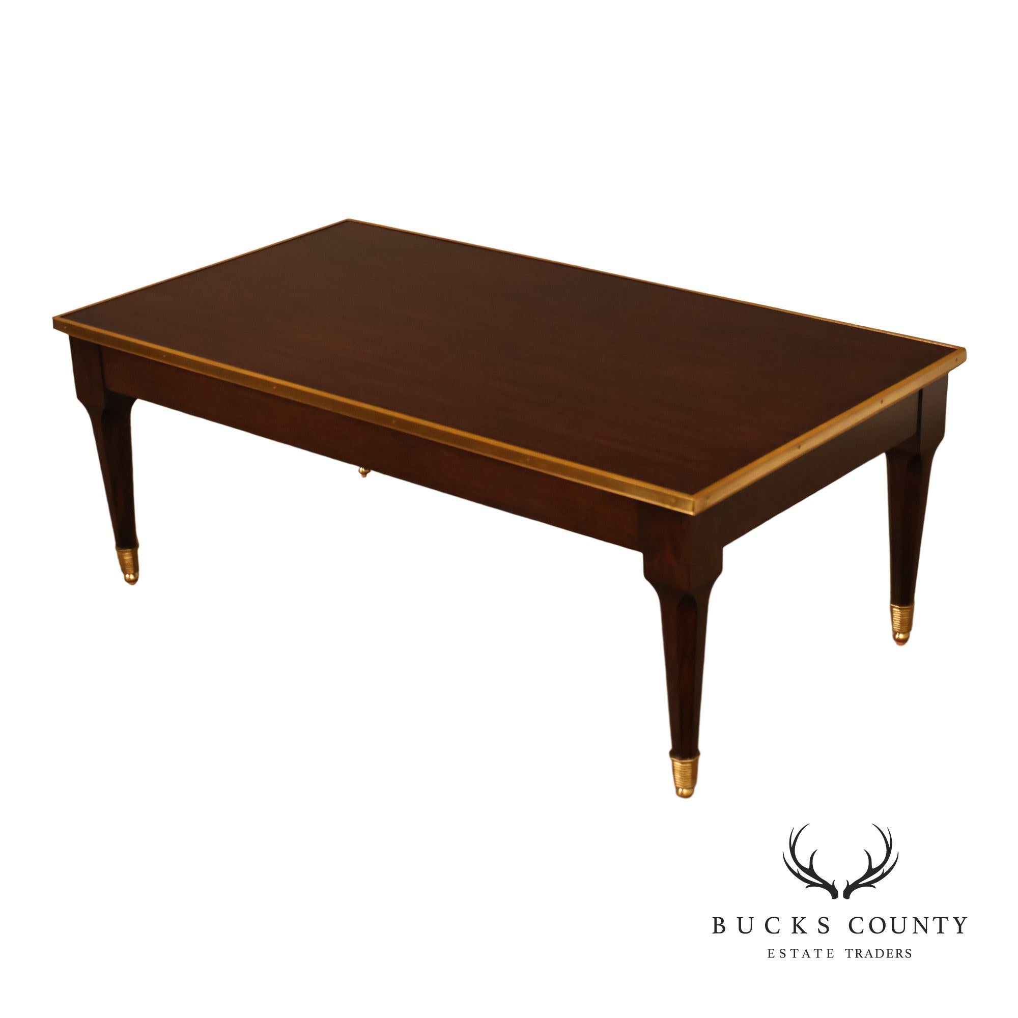 THEODORE ALEXANDER MAHOGANY BARON COCKTAIL TABLE