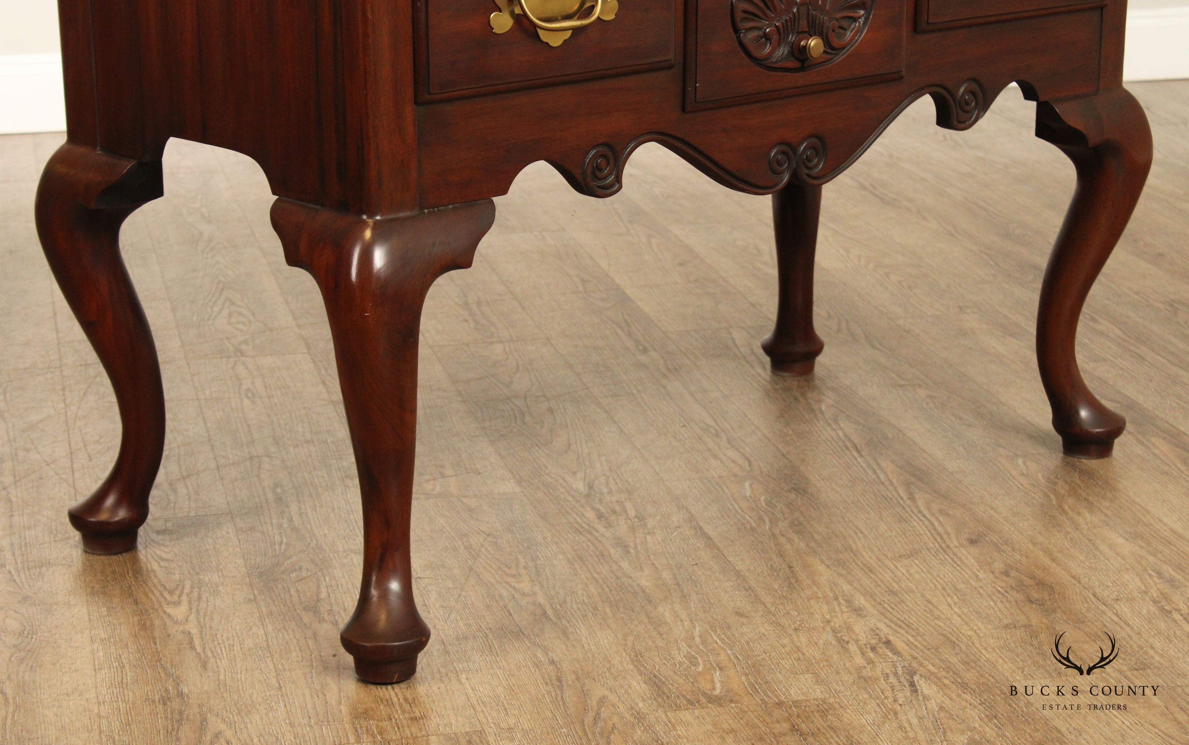 Henkel Harris Queen Anne Style Mahogany Lowboy Chest