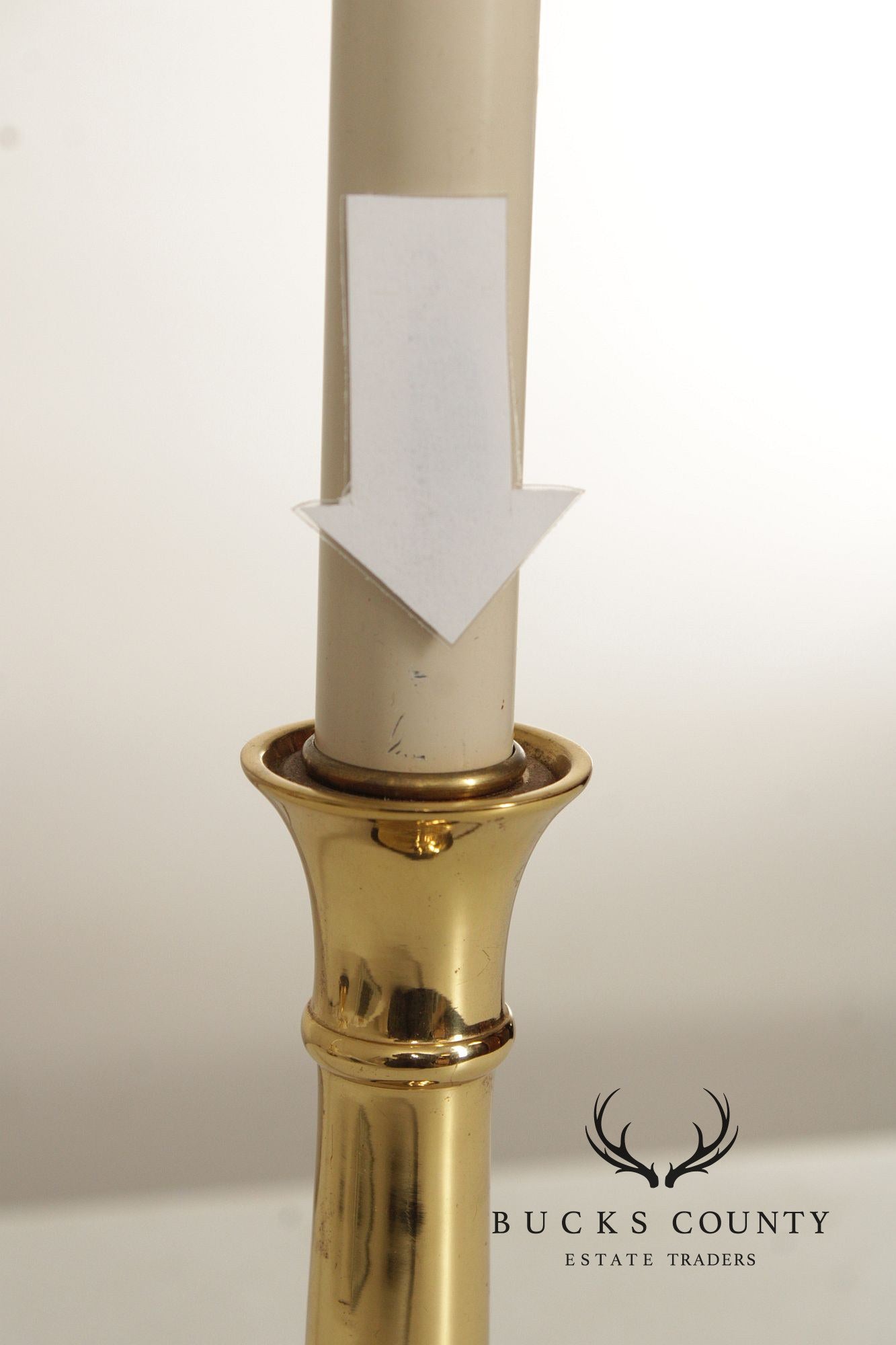 Kaiser Kuhn Lighting Vintage Pair of Brass Candlestick Table Lamps