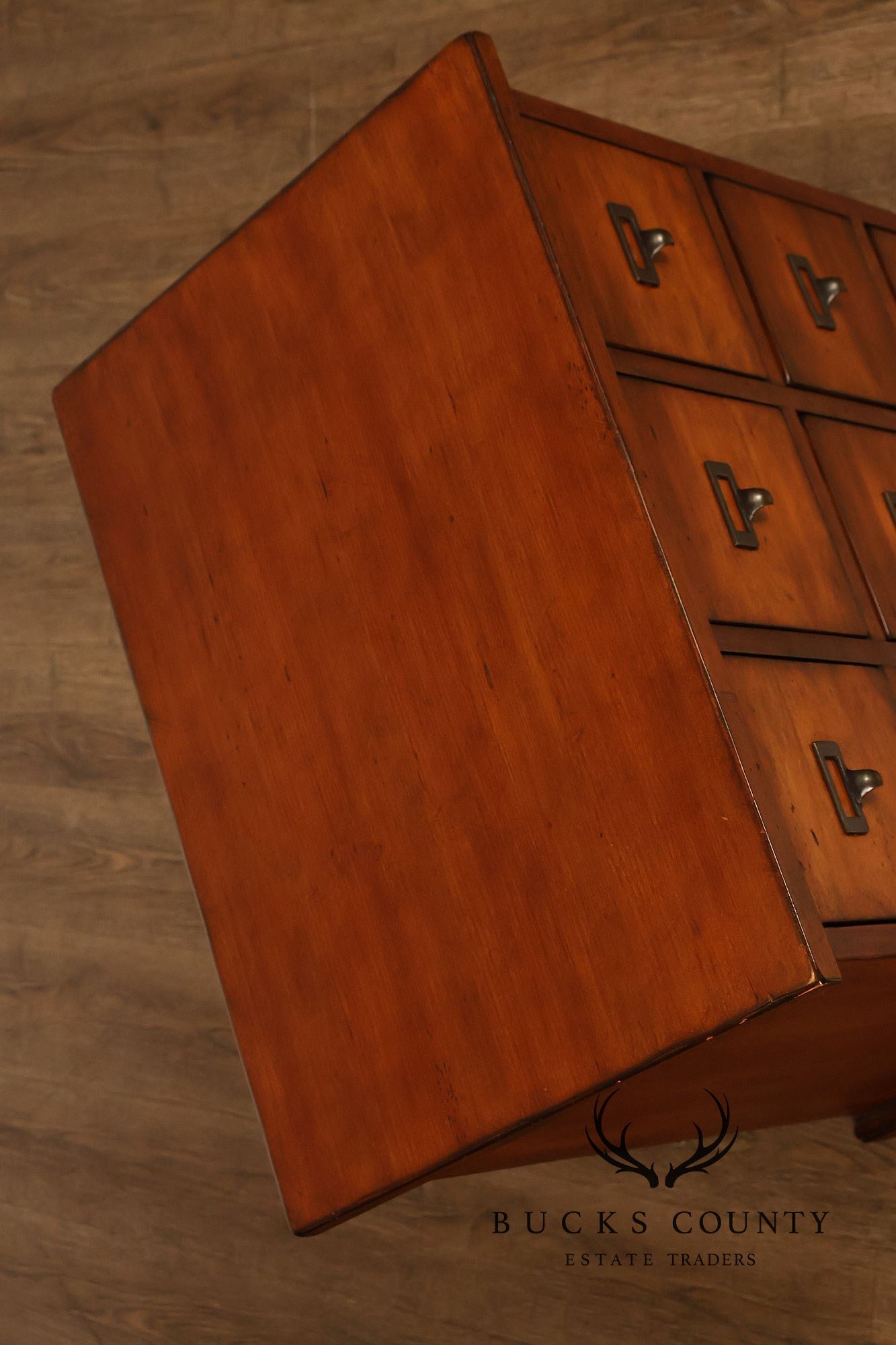 Ethan Allen Country Craftsman Apothecary Style Nine Drawer Chest