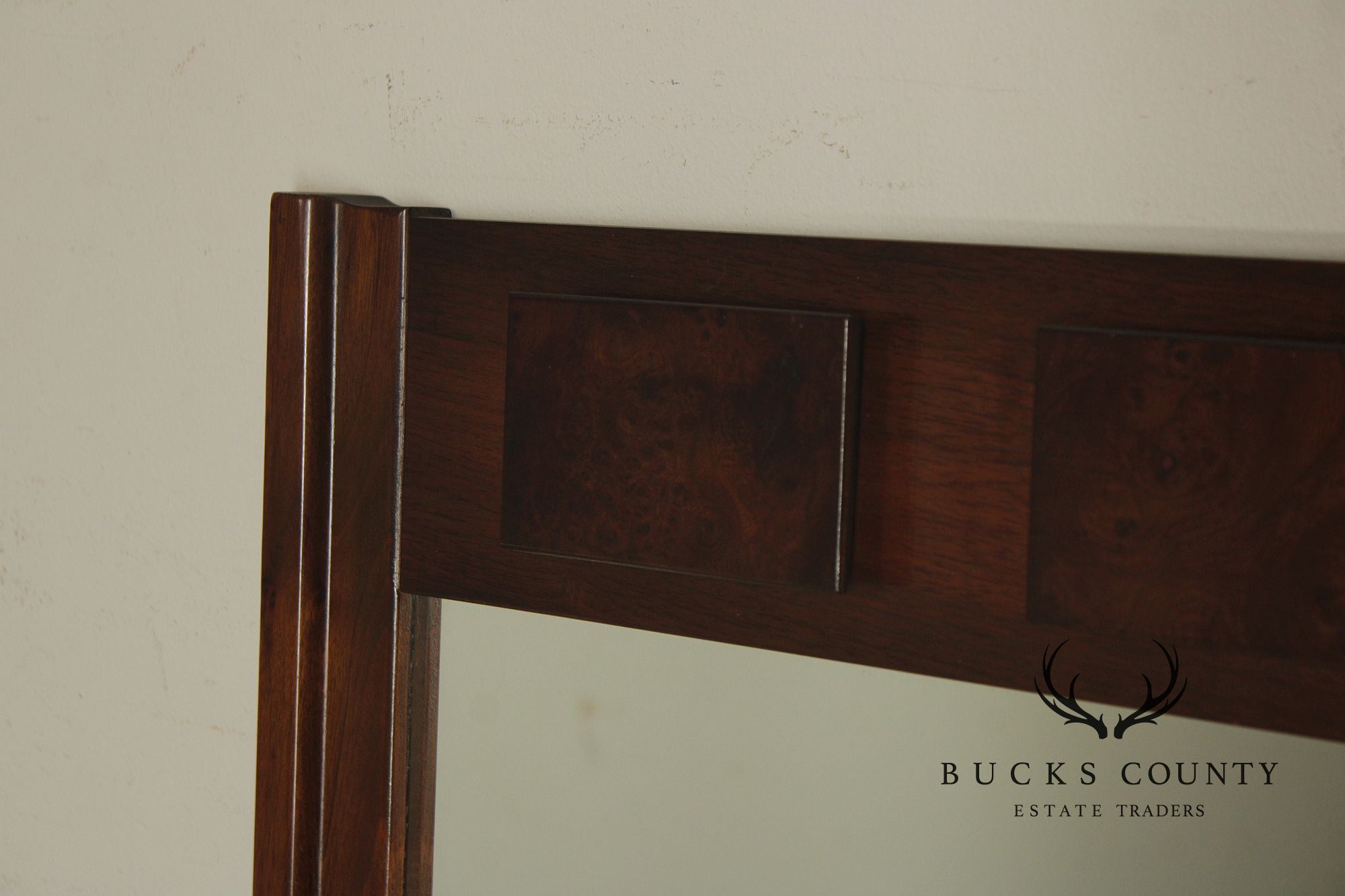 Mid Century Modern Brutalist Burl And Walnut Mirror