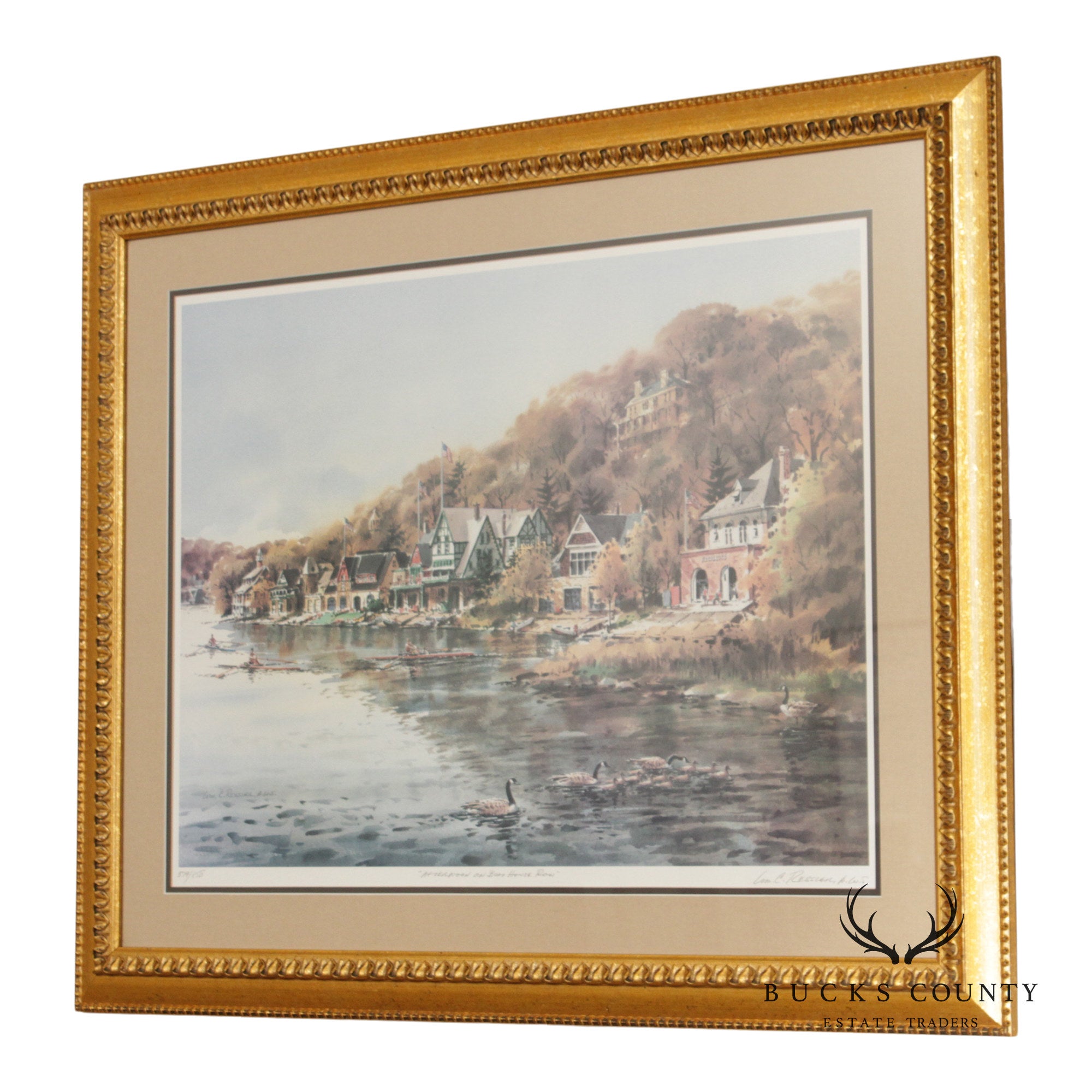 William C. Ressler Limited Edition Print, 'Afternoon on Boat House Row'