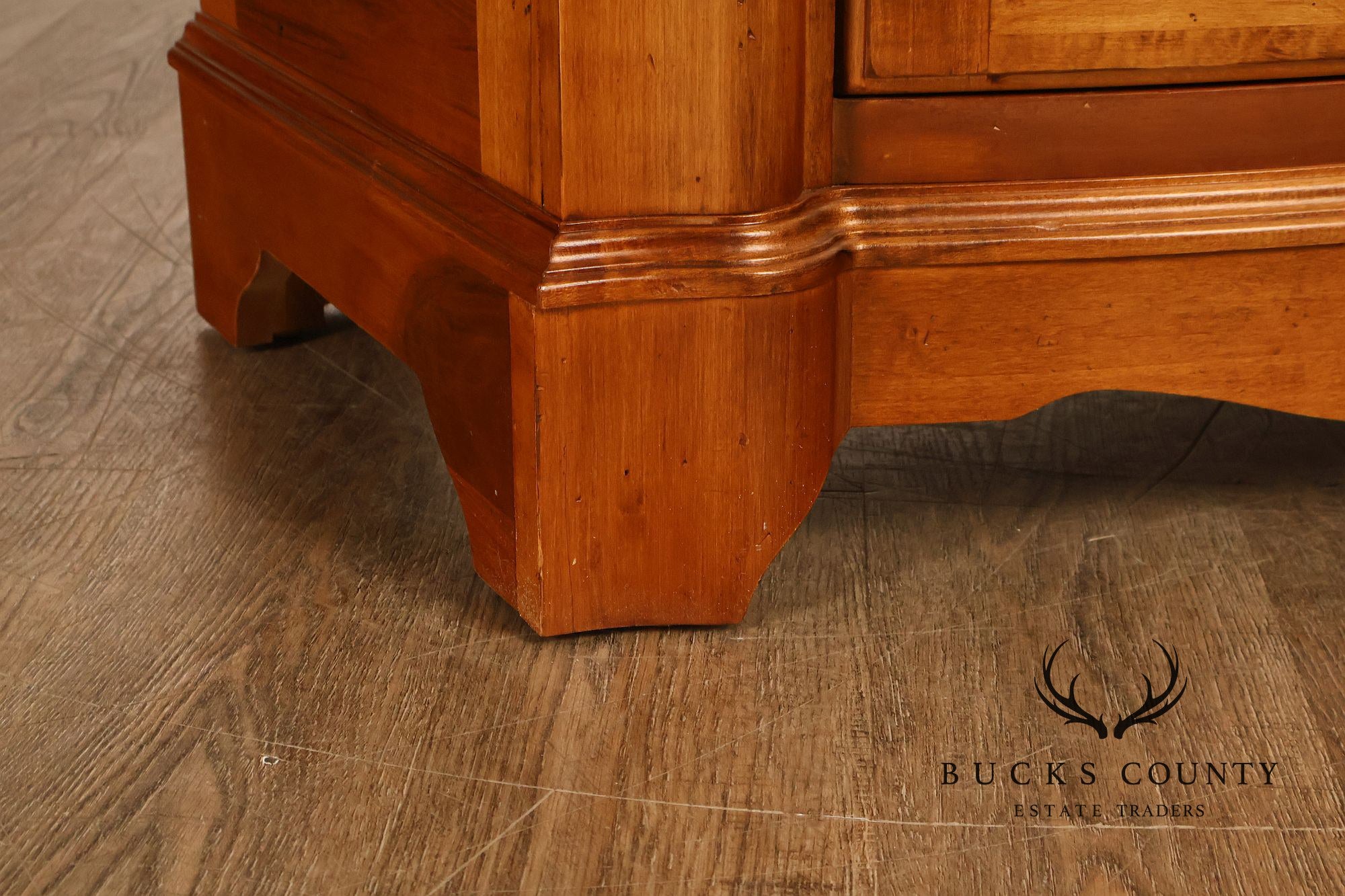 Ethan Allen French Country Style 'Legacy' Maple Bowfront Server